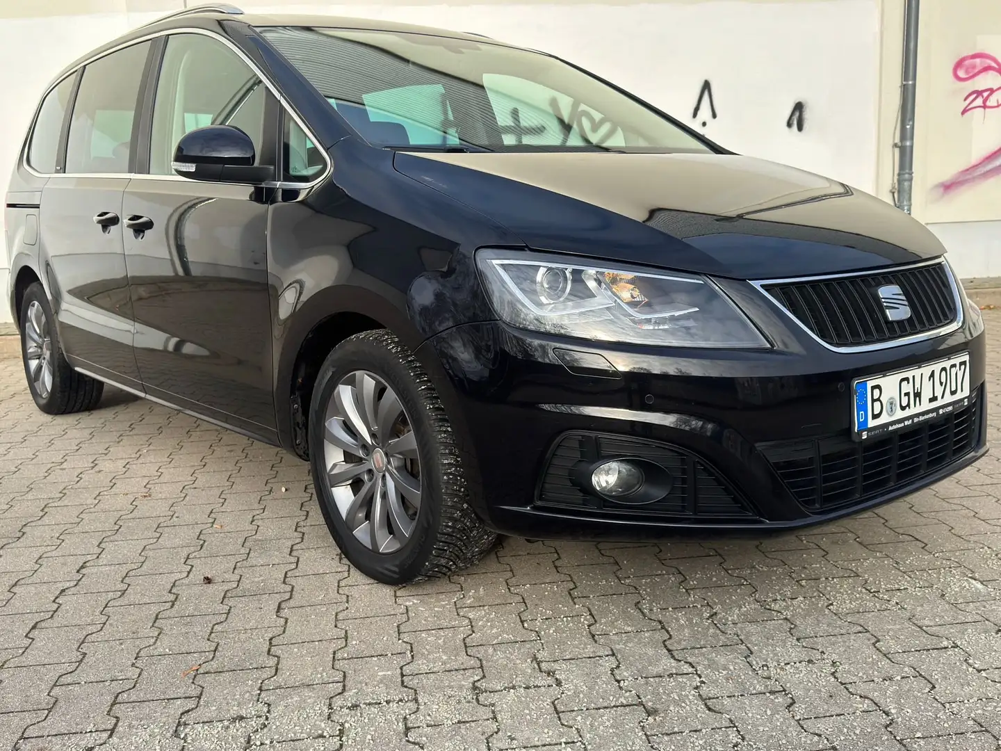 SEAT Alhambra i-Tech-1.Hand 7 Sitz-Keyless Go-Vollaus-top Zusta Negru - 1