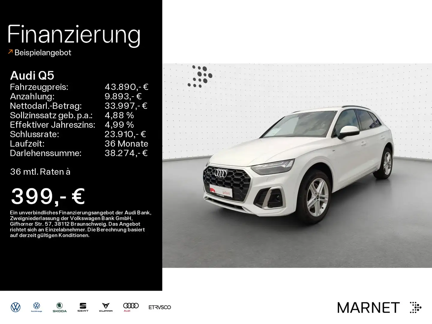 Audi Q5 50 TFSI e quattro S line*Navi*Matrix*Alu*PDC* Weiß - 1