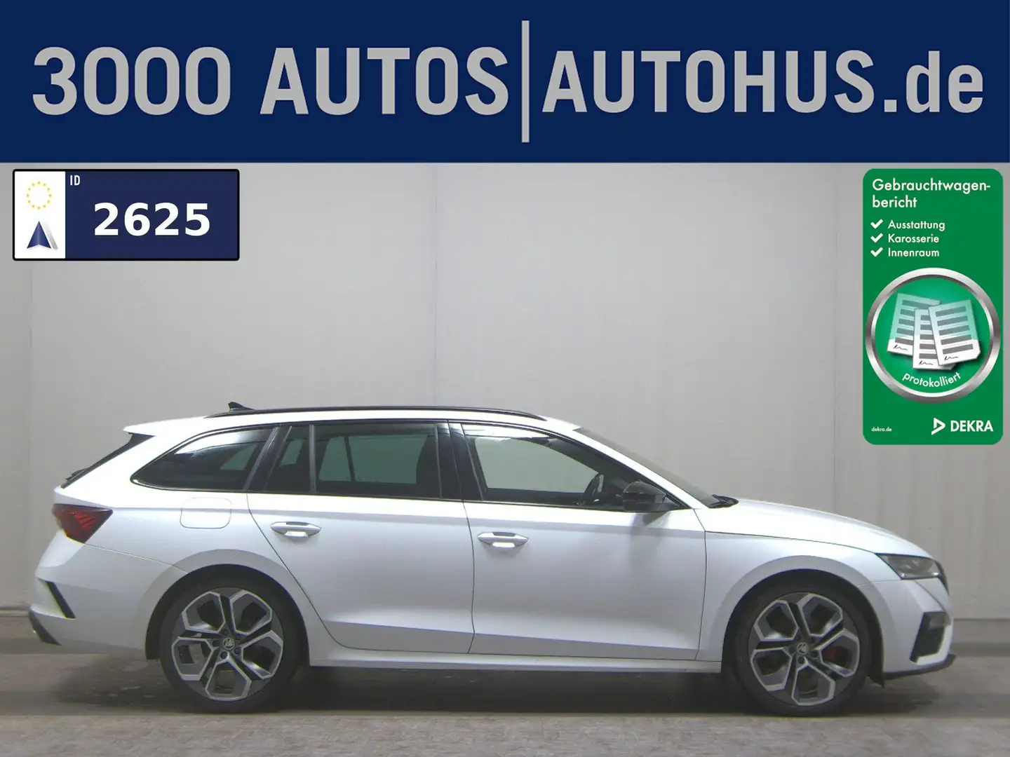 Skoda Octavia Kombi 2.0 TDI RS Navi Matrix vc AHK HuD Blanc - 1