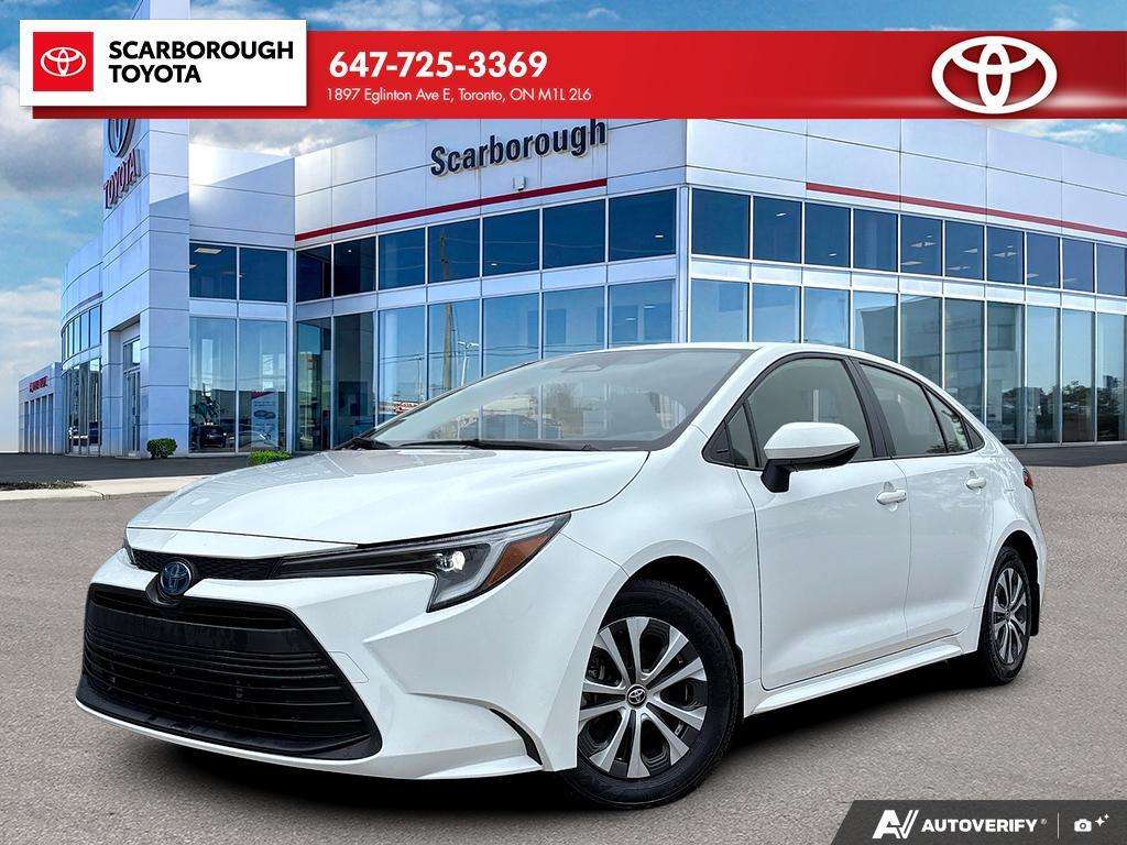White 2025 Toyota Corolla Hybrid Sedan Front-Wheel Drive Automatic