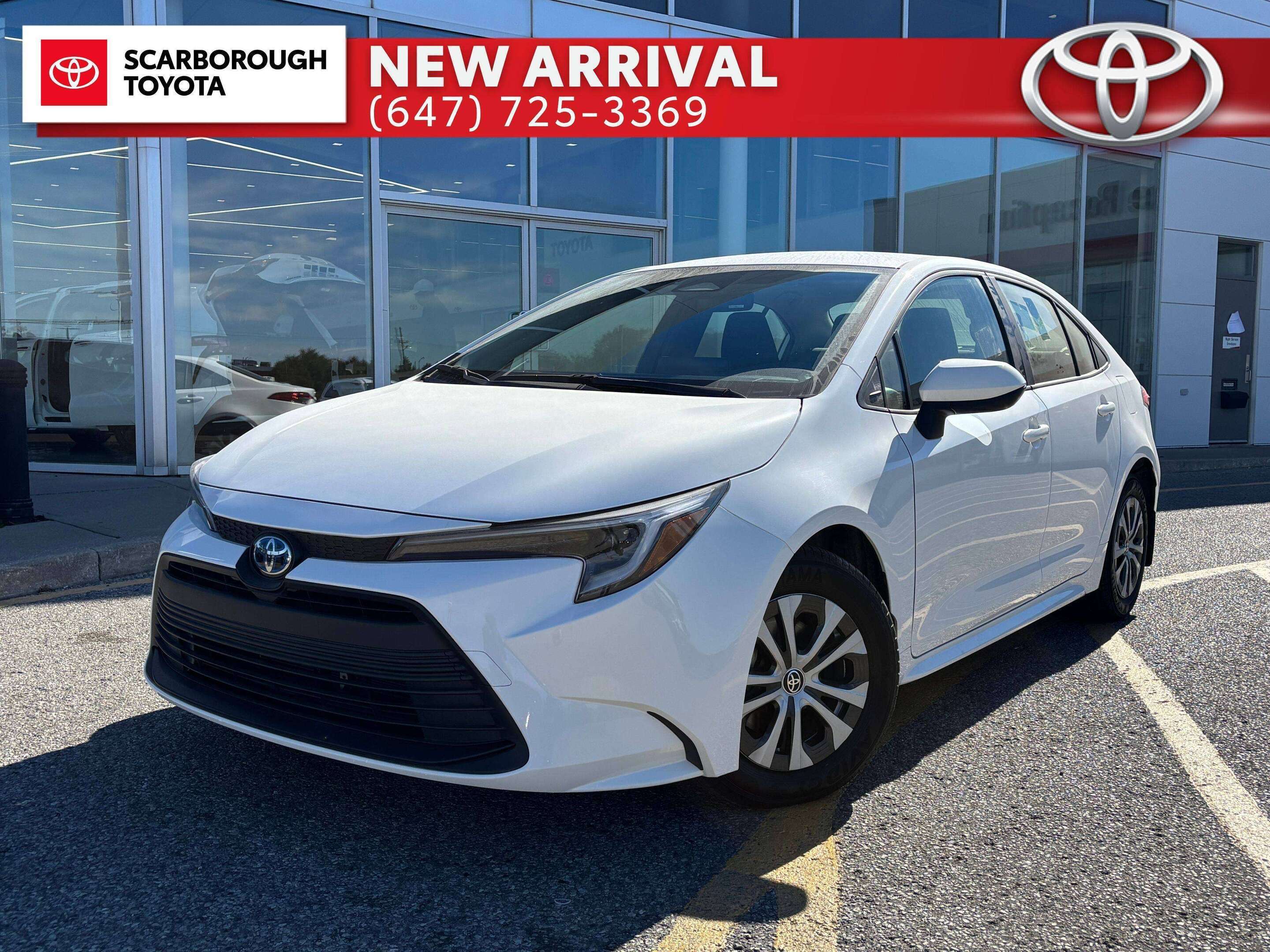 White 2025 Toyota Corolla Hybrid Sedan Front-Wheel Drive Automatic