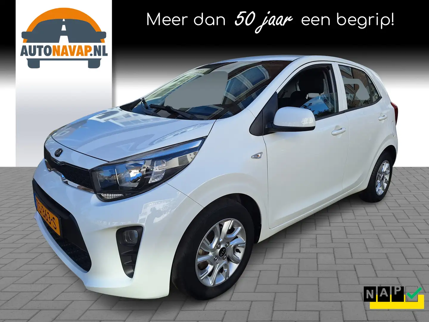 Kia Picanto 1.0 CVVT ComfortPlusLine Navigator 5Drs /Camera/Na Wit - 1
