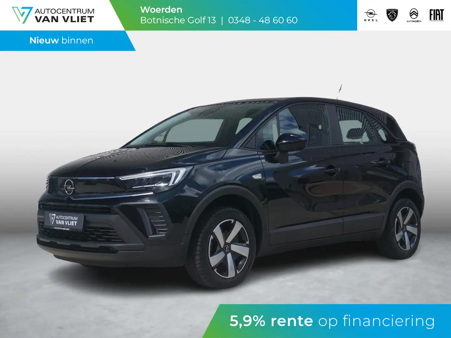Opel Crossland 1.2 Turbo Edition Zwart - 1