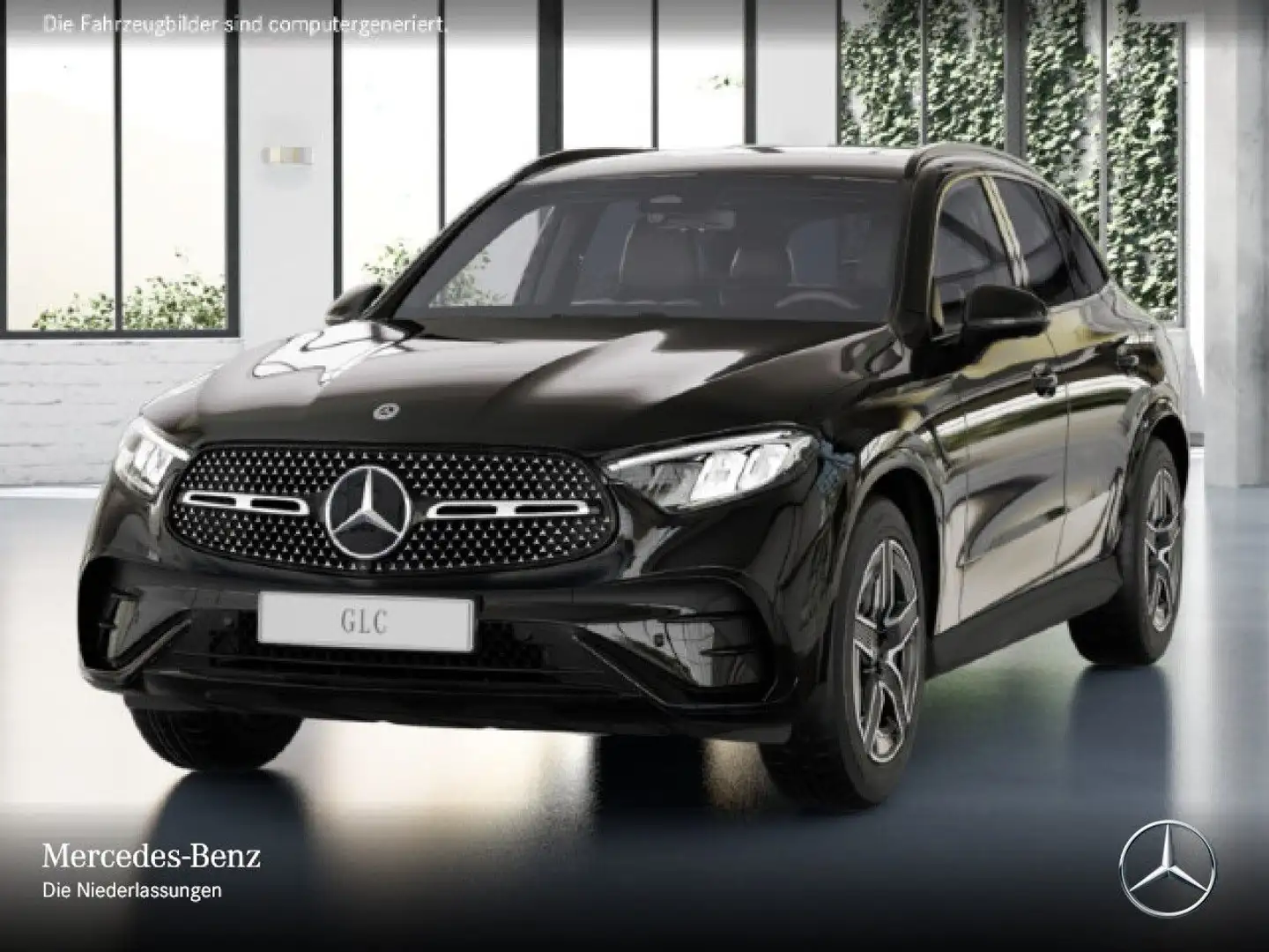 Mercedes-Benz GLC 200 4M AMG+NIGHT+360+AHK+LED+TOTW+KEYLESS+9G Schwarz - 2