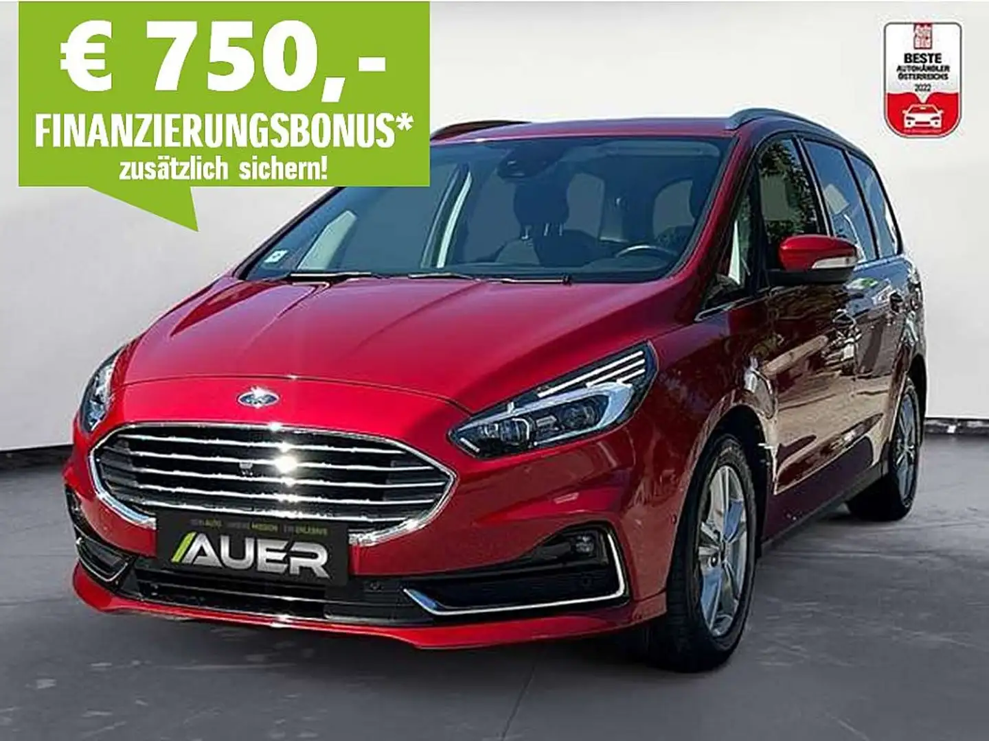 Ford Galaxy 2,0 EcoBlue Titanium Aut. | 7-Sitzer | Standhei... Rood - 1