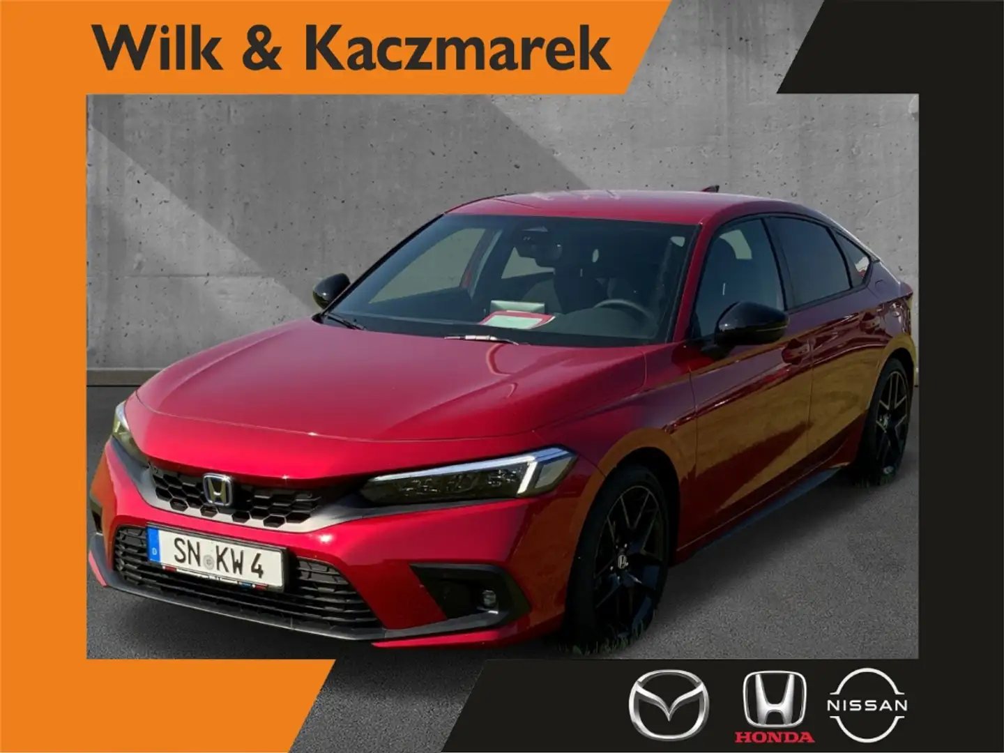 Honda Civic e HEV Sport i-Hybrid Navi LED ACC Apple CarPlay An Rot - 1
