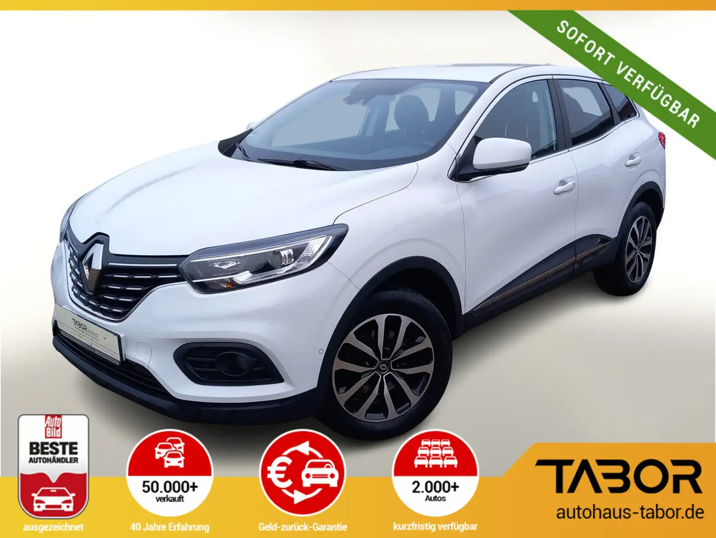 Renault Kadjar 1.5 dCi 115 EDC Equilibre LED Nav PDC Kam Weiß - 1