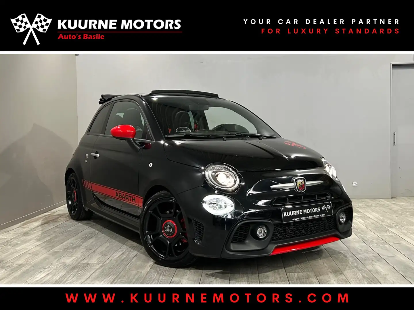 Fiat 595 Abarth 500C Pista Alu17"/Led/Gps/Pdc/Airco *1j garantie* Noir - 1