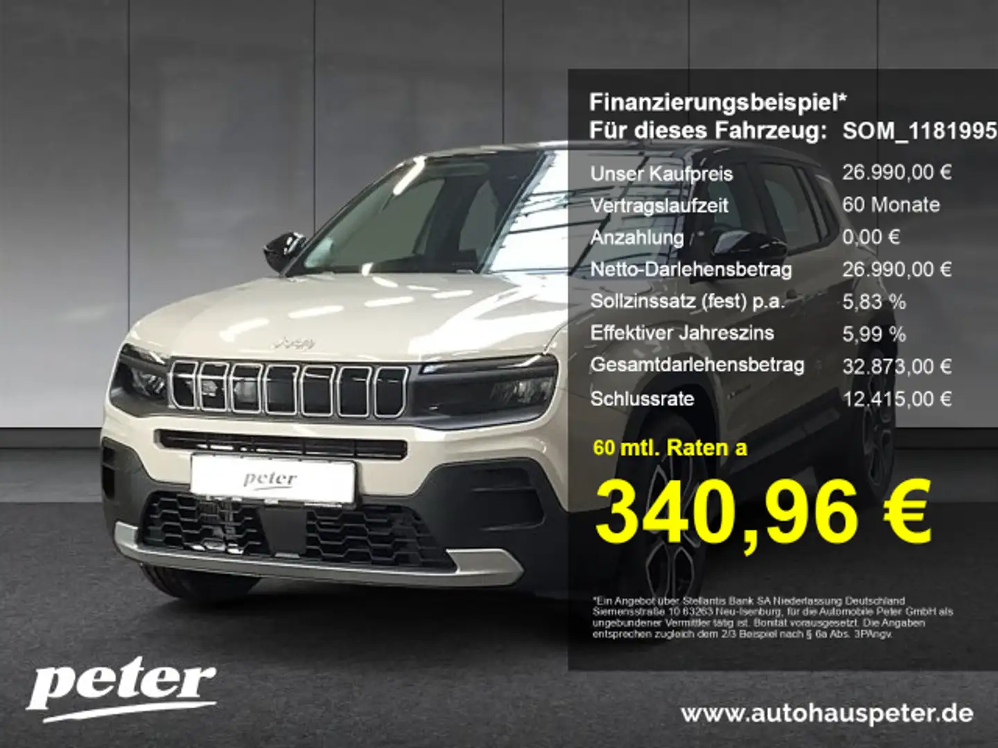 Jeep Avenger Avenger Benziner MY24 Altitude 1.2 T3 MT FWD Grau - 1