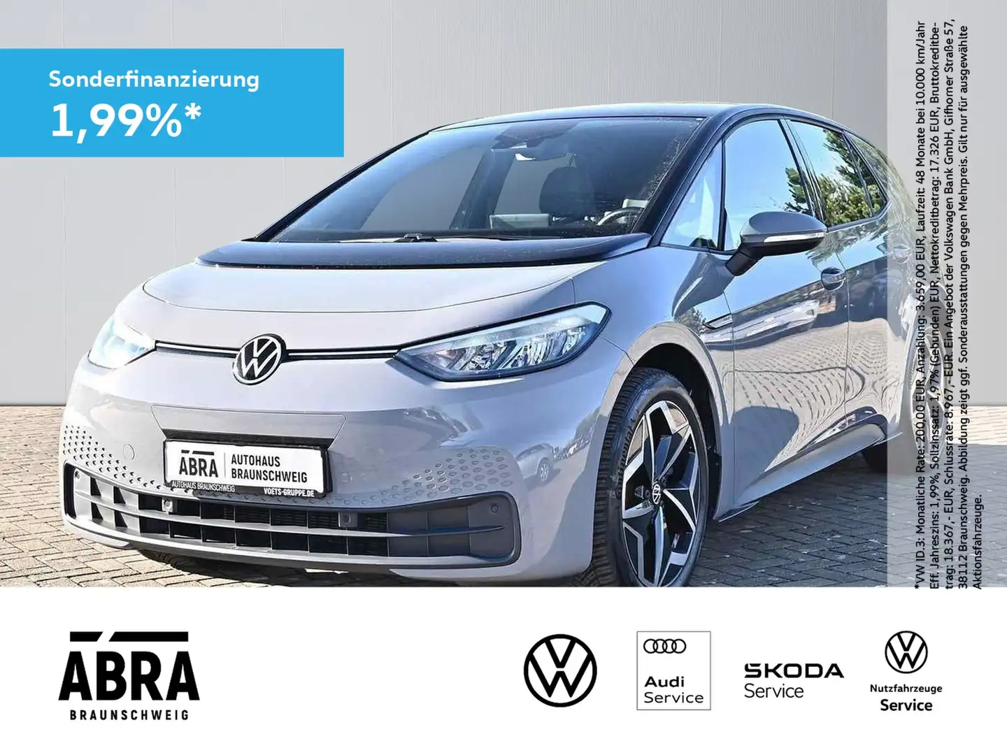 Volkswagen ID.3 Pro Performance LED+NAVI+LANE+ACC+PDC+GRA Gris - 1