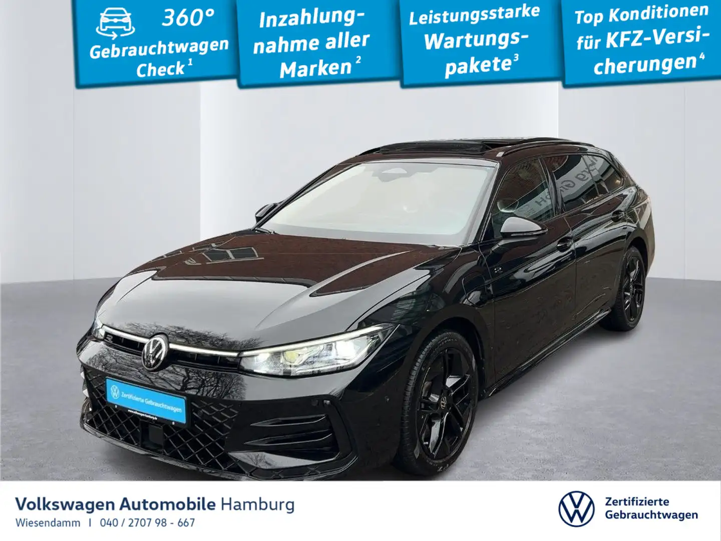 Volkswagen Passat Variant 1.5 eHybrid R-Line DSG Panoramada Schwarz - 1