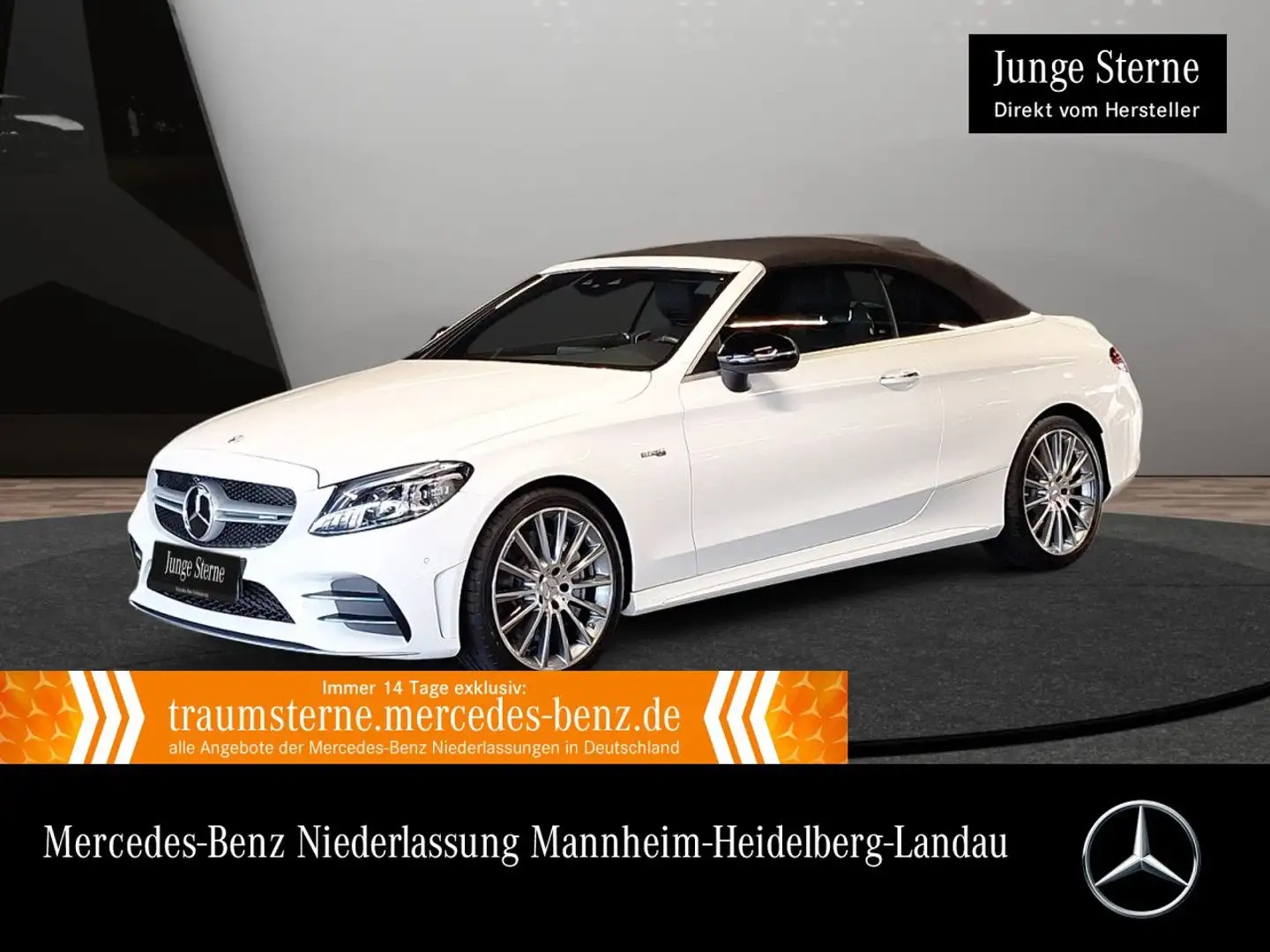 Mercedes-Benz C 43 AMG C 43 Cabrio 4M AMG+MULTIBEAM+FAHRASS+BURMESTER+19" Weiß - 1
