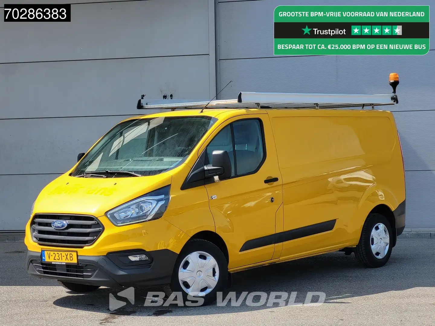 Ford Transit Custom L2H1 LED Trekhaak Airco Cruise Parkeersensoren Imp Geel - 1