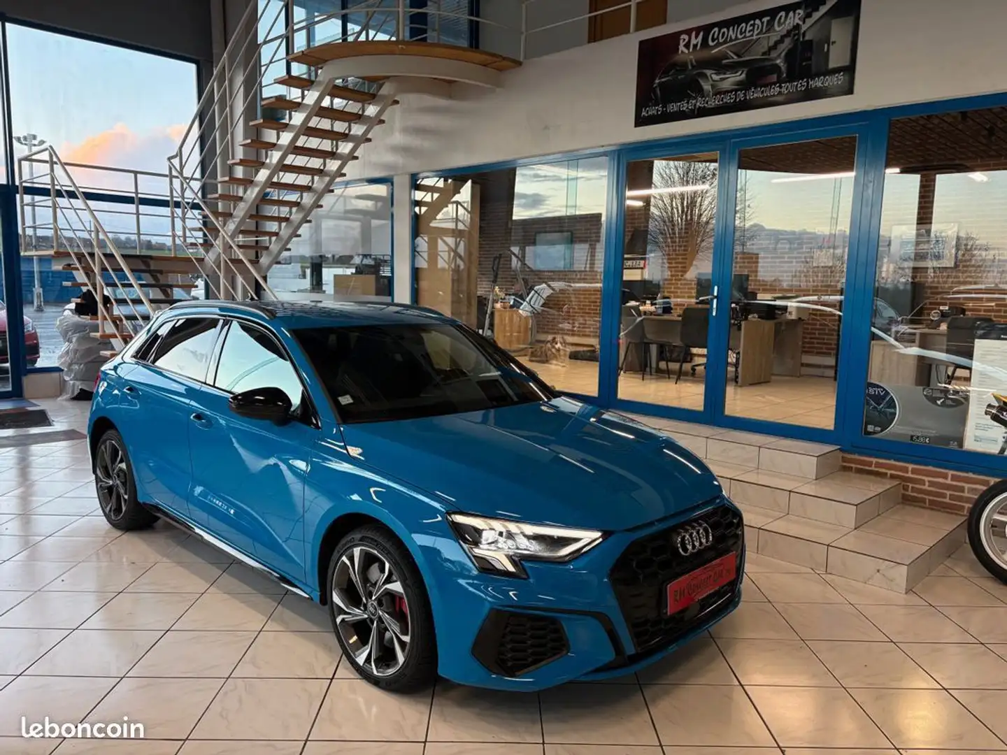 Audi A3 45 TFSI e 245CH S TRONIC LINE ACC-GPS-LED-VIRTUAL COCKPIT-JANTES-SOUND SYSTEME-JANTES 18- Bleu - 1