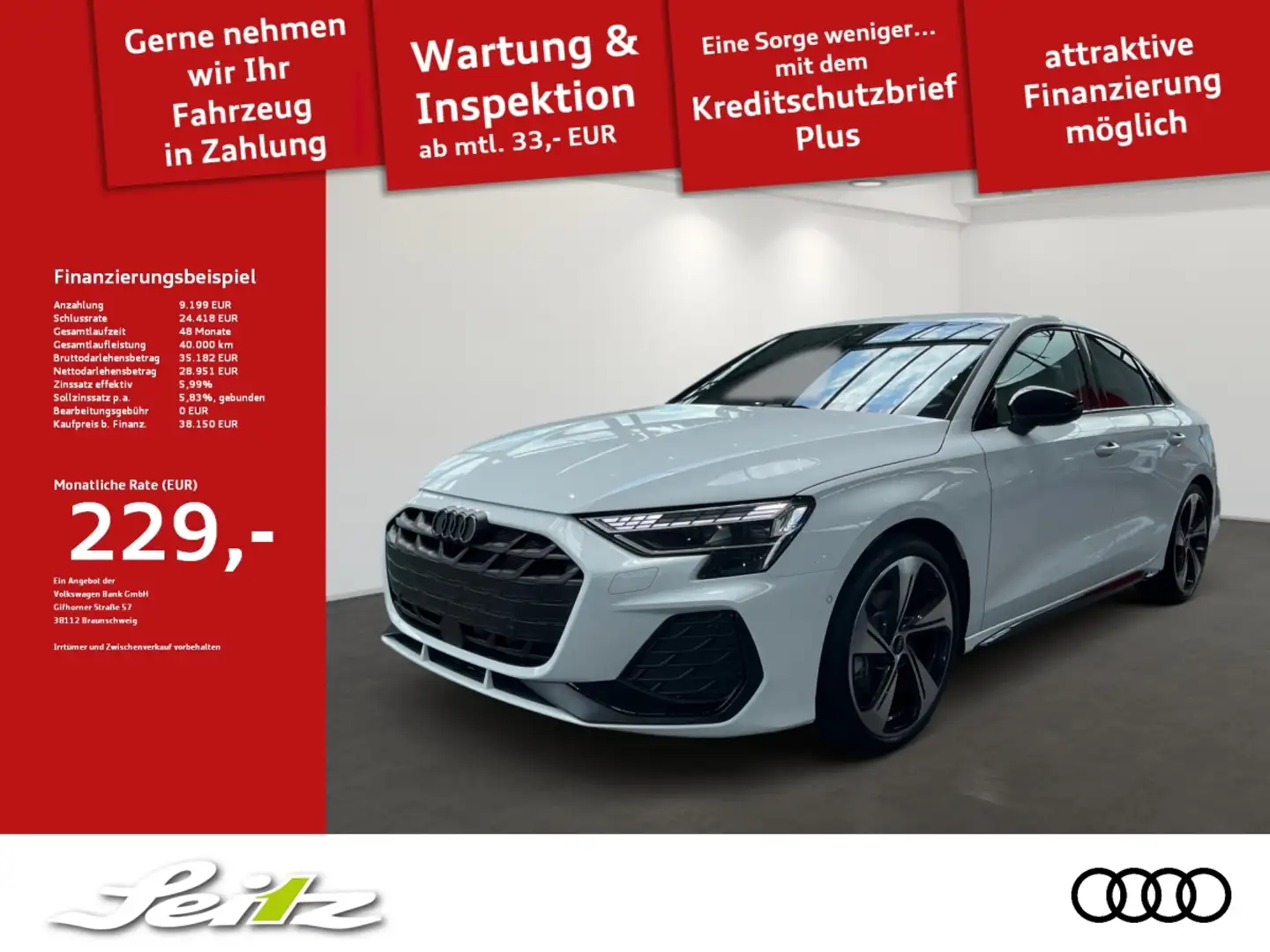 Audi A3 Limousine 35 TFSI S line *MATRIX*KAMERA*HEAD-UP* Blanco - 1
