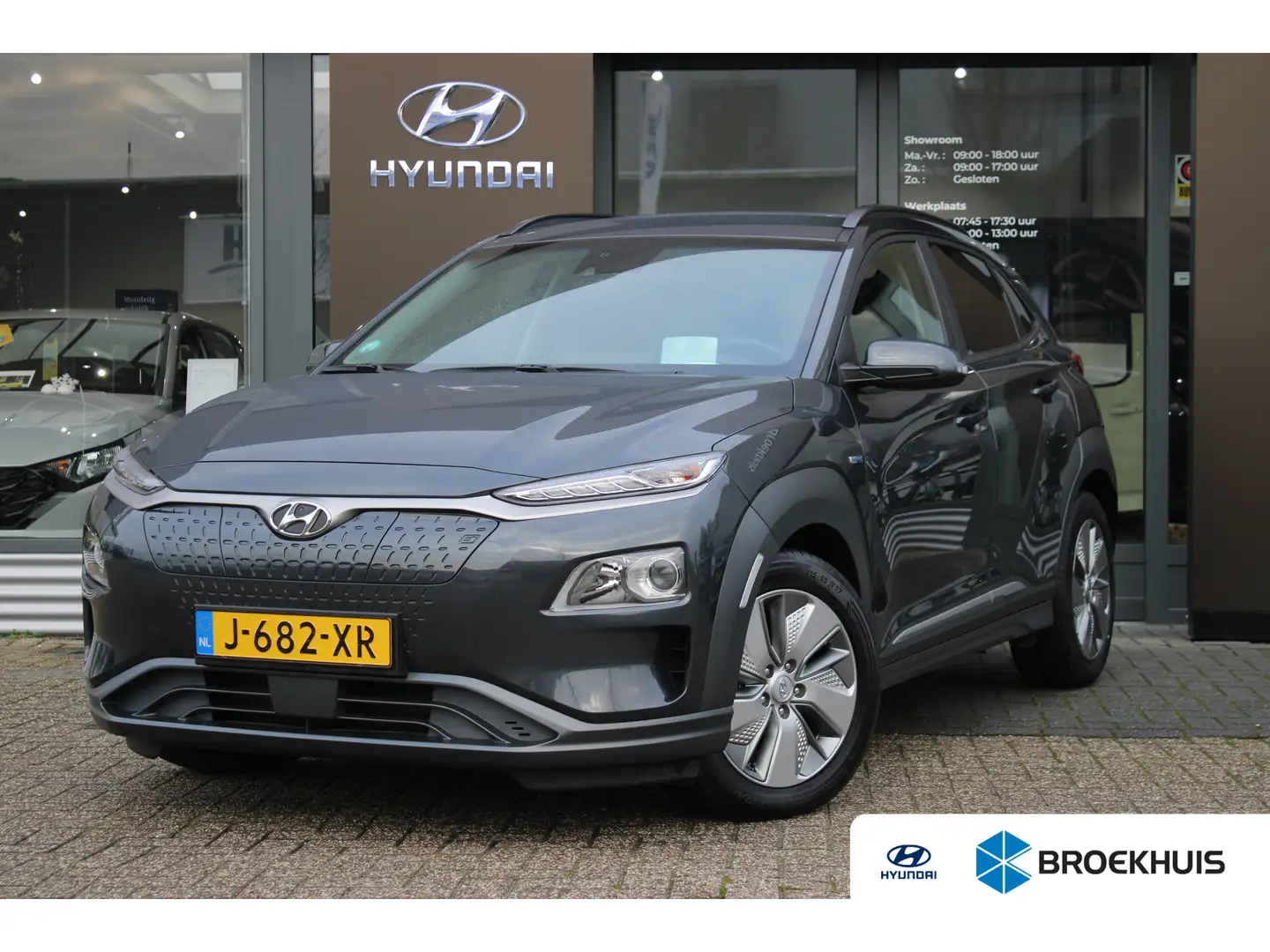Hyundai KONA EV Fashion 64 kWh | Achteruitrijcamera | Head-up d Gris - 1