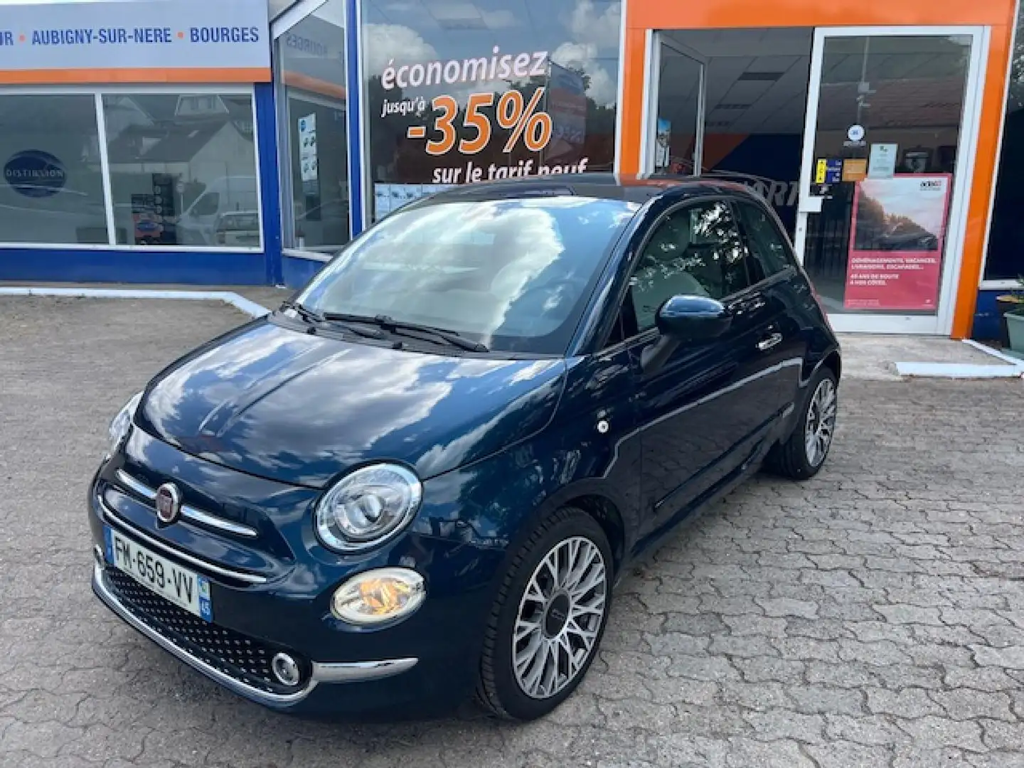 Fiat 500 1.2i - 69 - ECO PACK TOIT PANORAMIQUE Bleu - 1