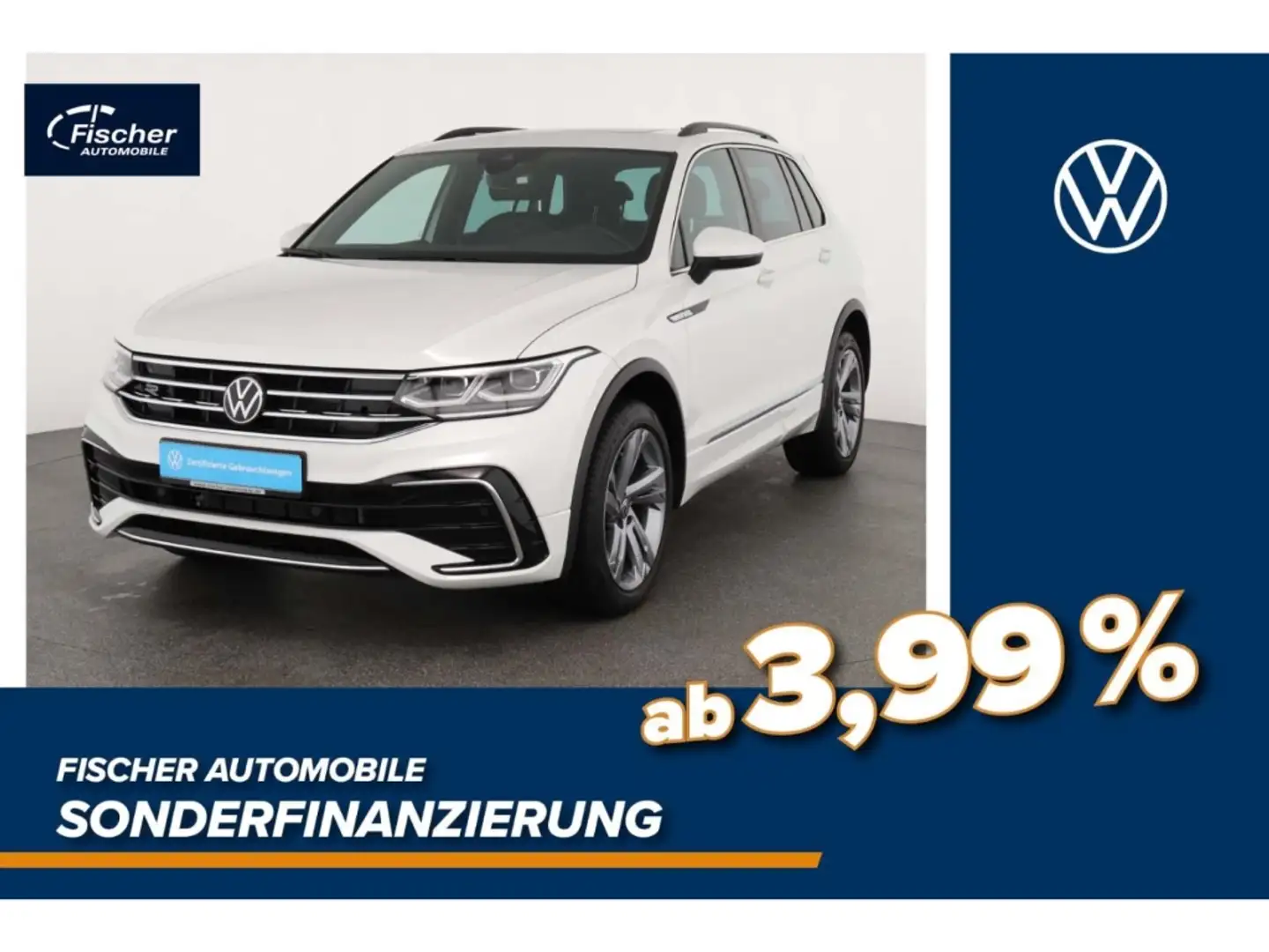 Volkswagen Tiguan 2.0 TSI 4Mot. R-Line DSG AHK/Matrix/Pano Weiß - 1