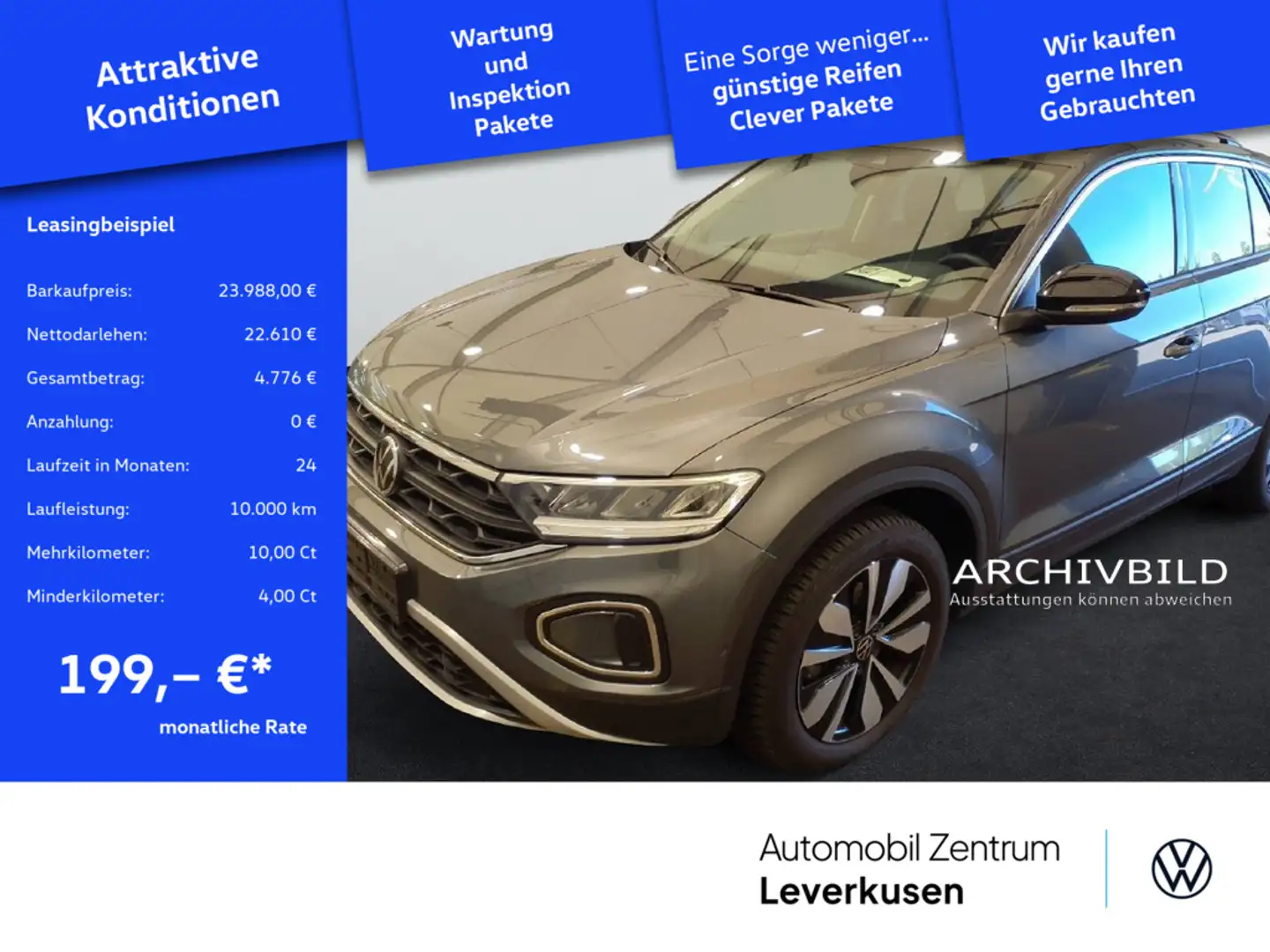 Volkswagen T-Roc Goal NAVI VIRT ACC CARPLAY LED SHZ PDC Grau - 1