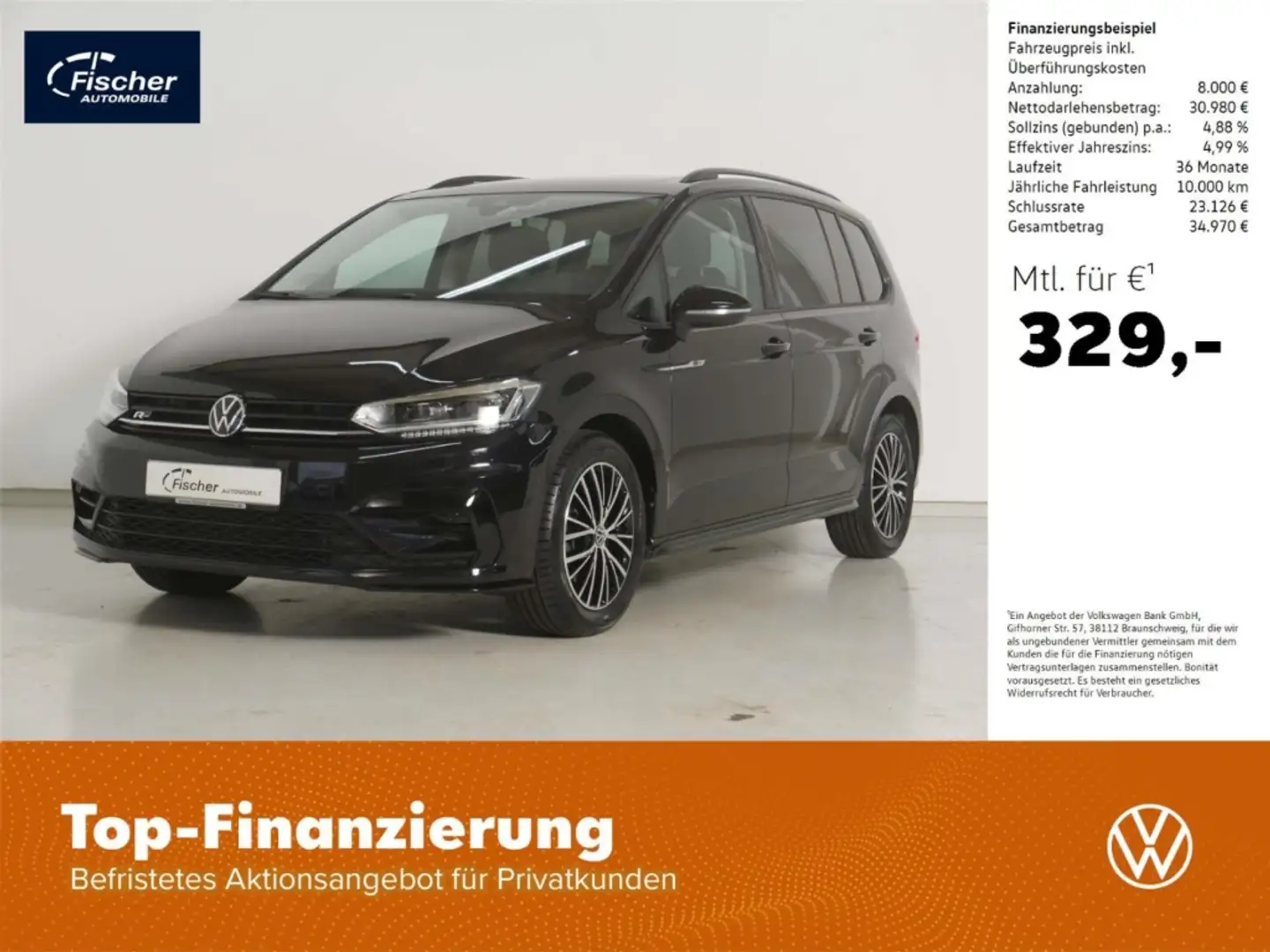 Volkswagen Touran 2.0 TDI Highline R-Line Black Style Schwarz - 1