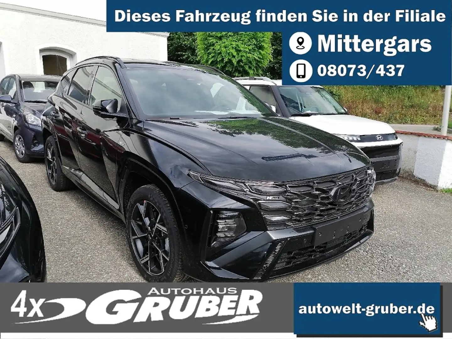 Hyundai TUCSON T-GDI (160 PS) 48V Automatik N-Line + Assistenz-Pa Schwarz - 1