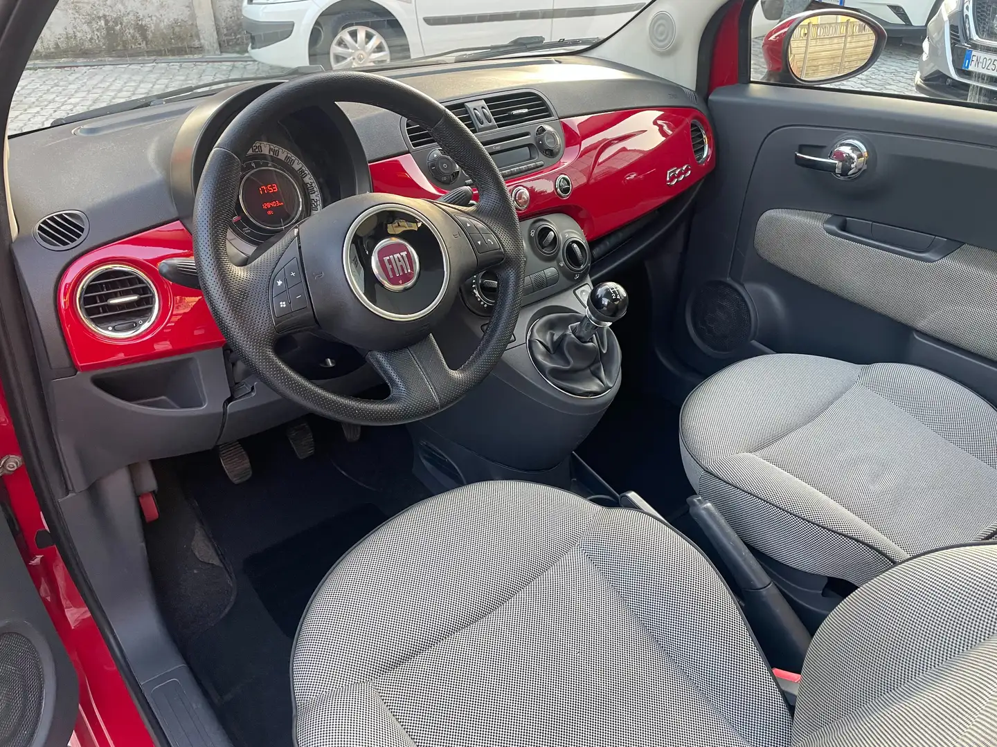 Fiat 500 500 1.2 Lounge 69cv IDONEA NEOPATENTATI Rojo - 2