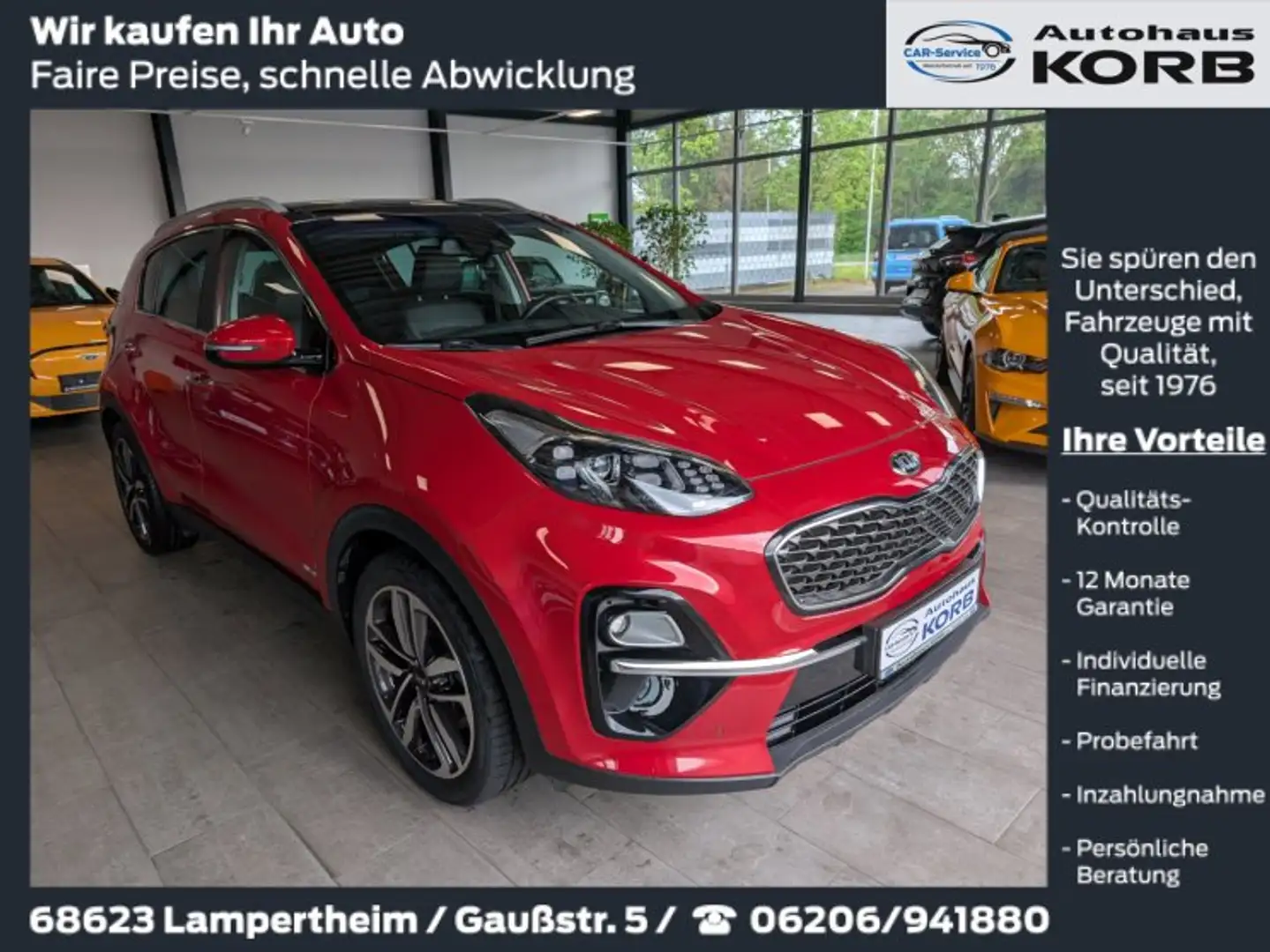 Kia Sportage 1.6 T-GDI AWD DCT SPIRIT, Panoramadach, Garantie Červená - 1