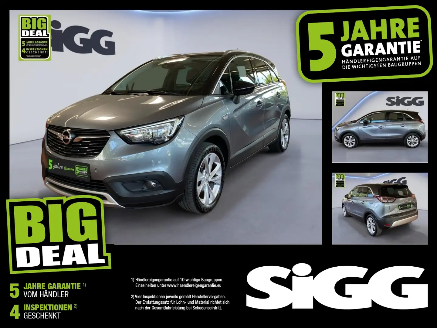 Opel Crossland 1.2 Turbo INNOVATION Klima 8-fach PDC Gris - 1