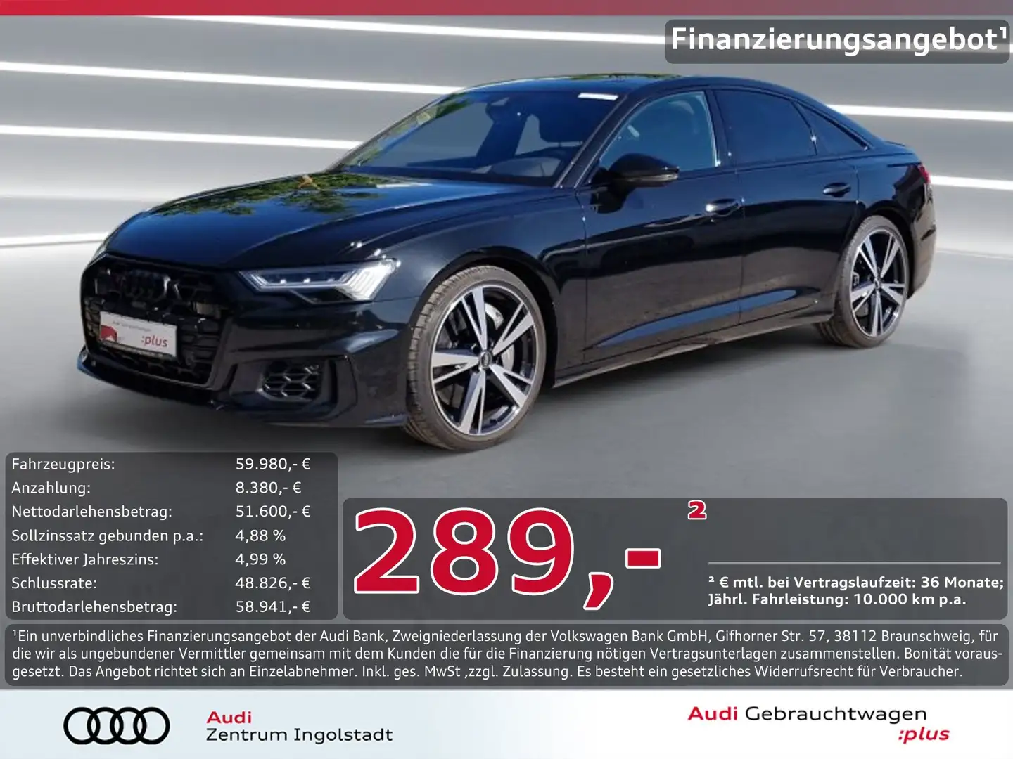 Audi S6 Limousine TDI HD-MATRIX Keramik Pano NP:132T Schwarz - 1