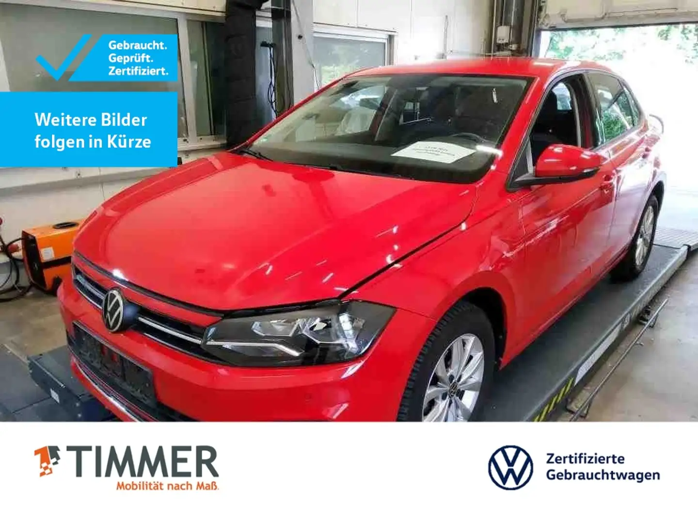 Volkswagen Polo 1.0 TSI DSG HIGHLINE *ACC *SHZ *NAVI *LM *PDC * Rood - 1