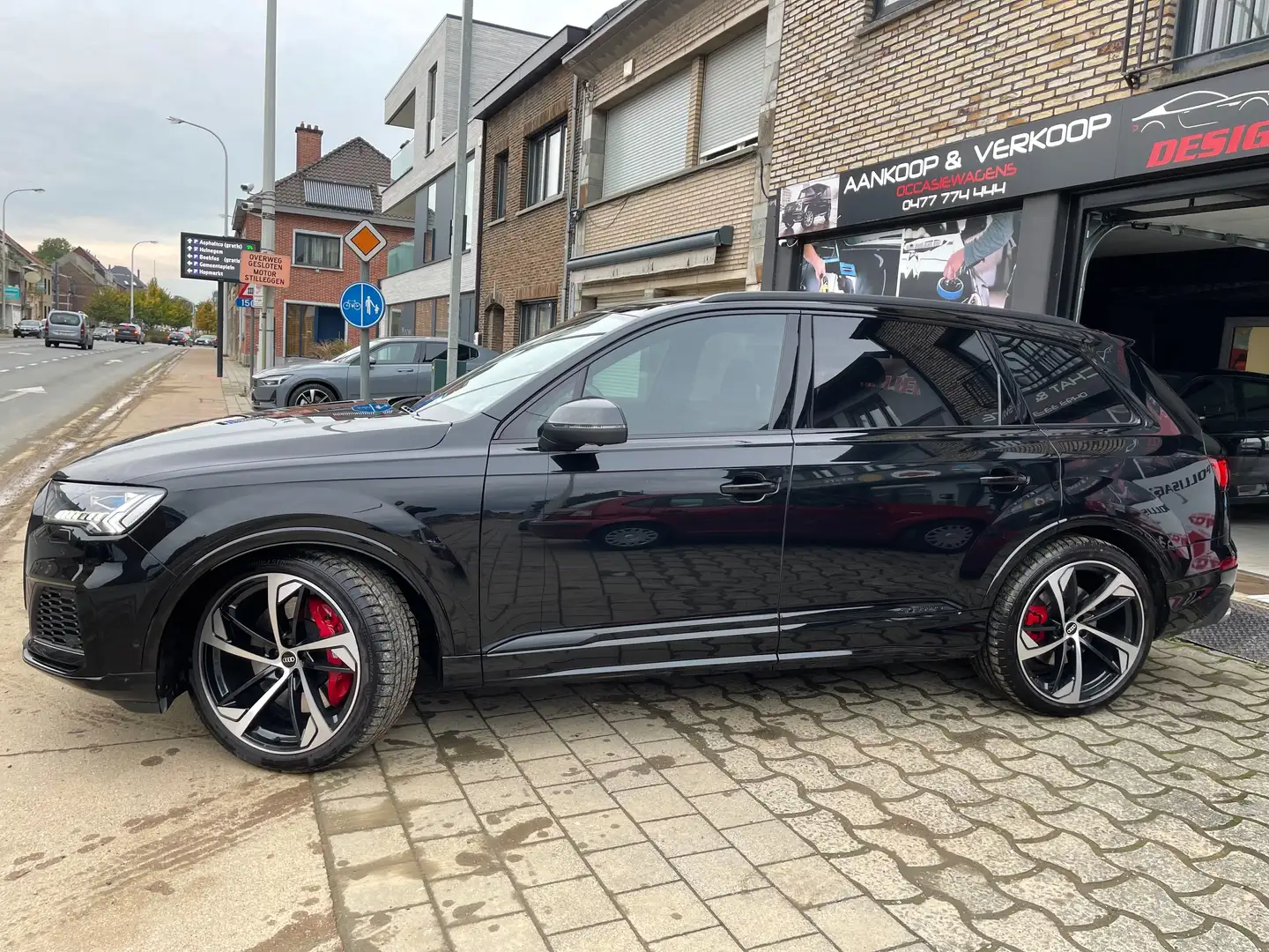 Audi SQ7 4.0 TFSi V8 507pk Black/RED FULL Bang Olufsen Zwart - 1