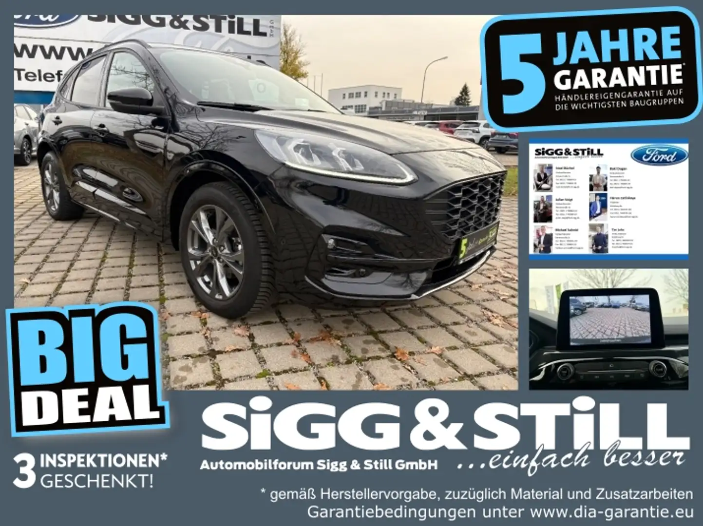 Ford Kuga 1.5 ST-Line X AHK*B&O*LED*HUD*NAV*CAM*4xSHZ Zwart - 1