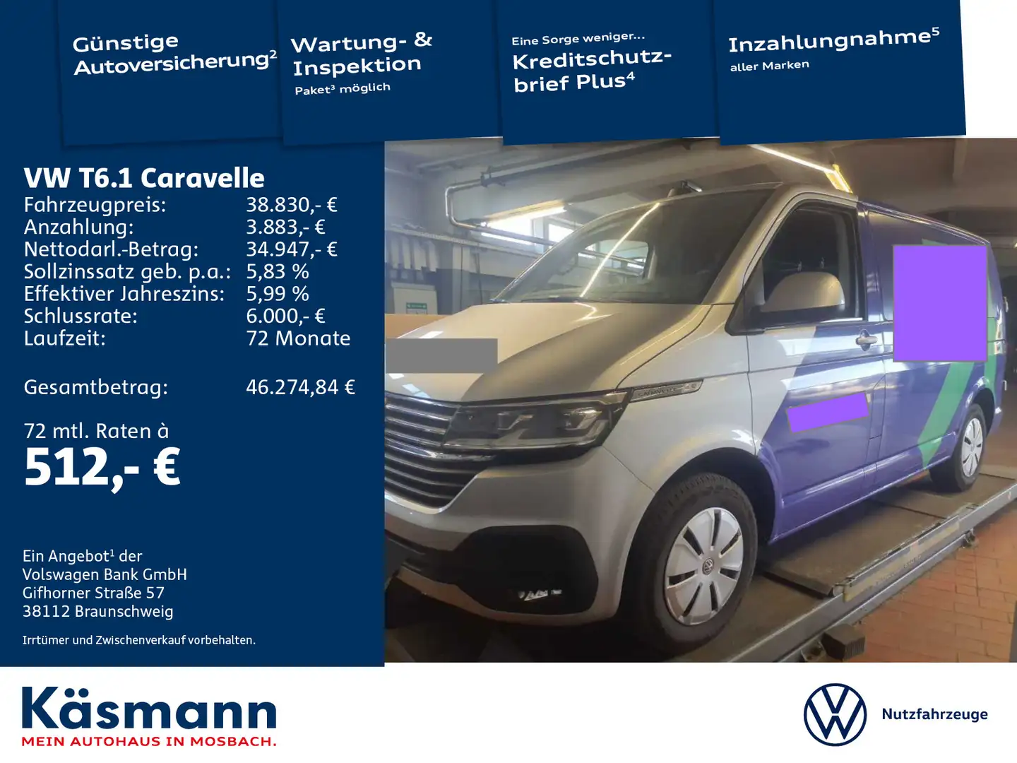 Volkswagen T6.1 Caravelle Comfortline 2.0TDI 8 SITZE LED KA Silber - 1