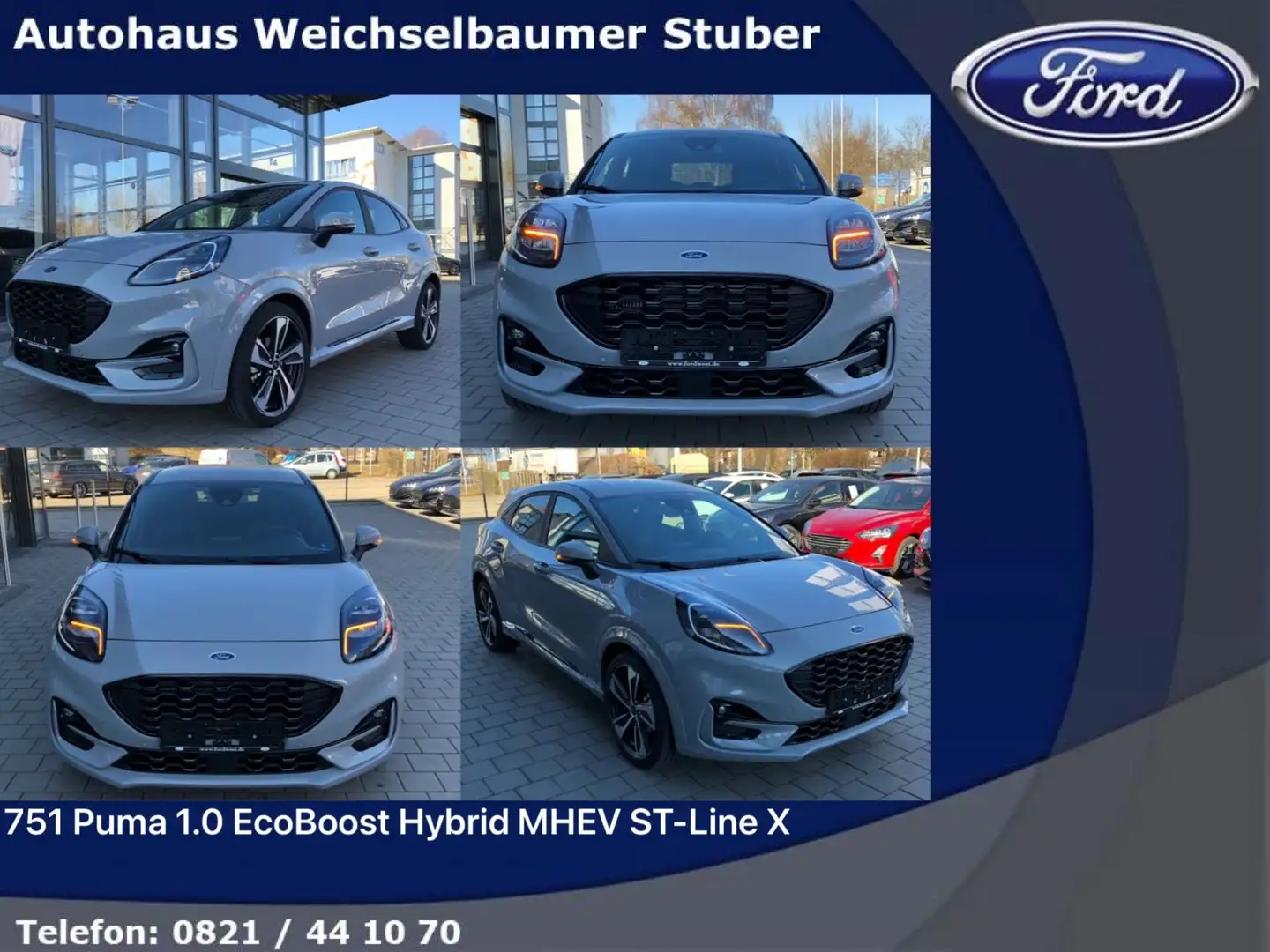 Ford Puma 751 Puma 1.0 EcoBoost Hybrid MHEV ST-Line X Grijs - 1