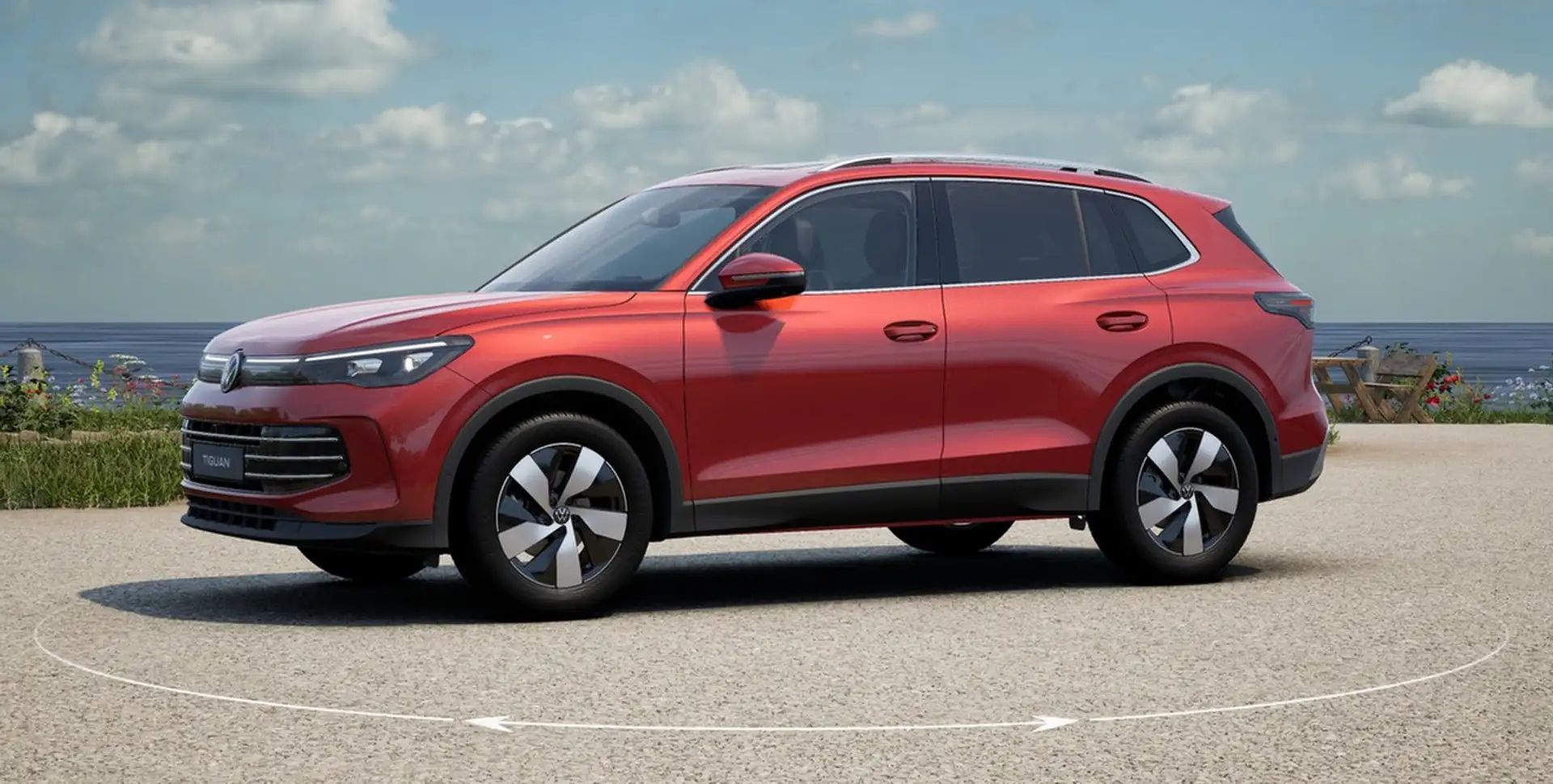 Volkswagen Tiguan 1.5 eTSI DSG Elegance STANDHZG PANO AHK Rot - 2