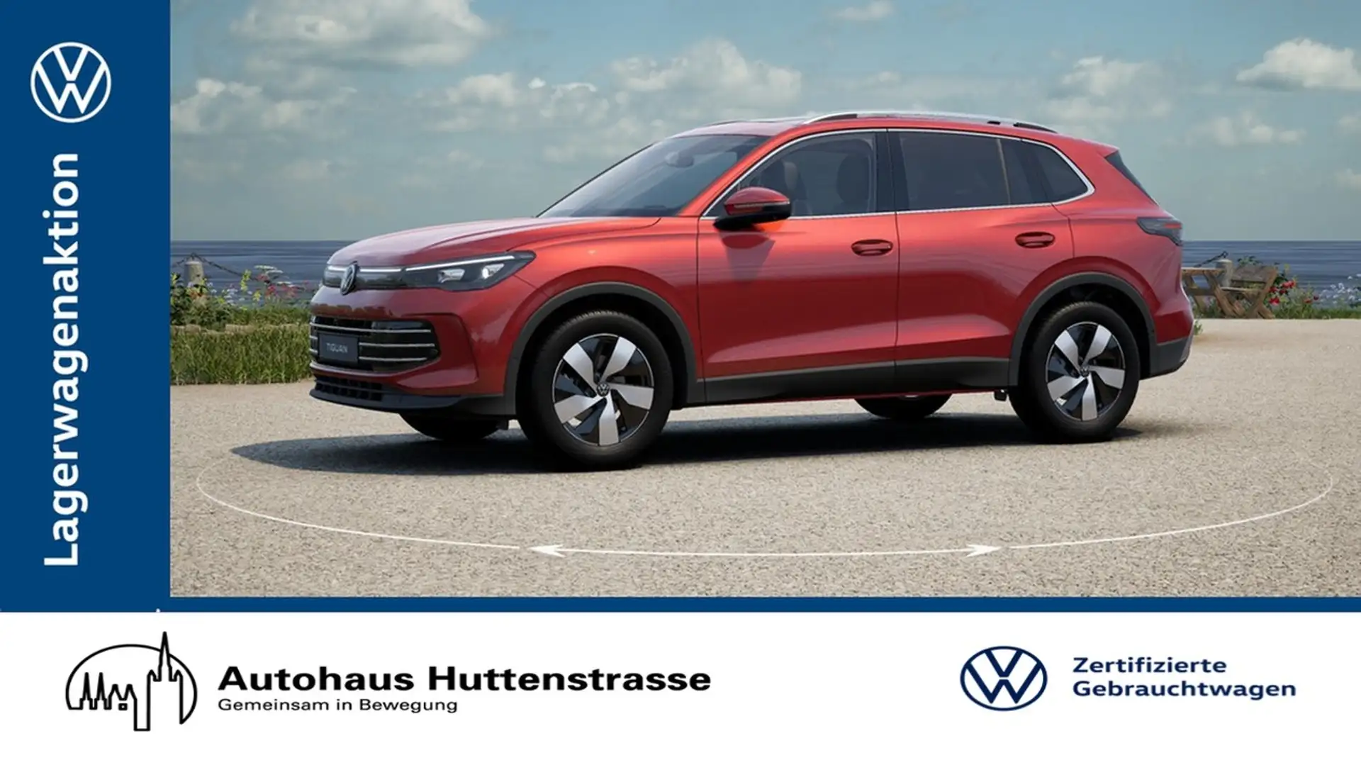 Volkswagen Tiguan 1.5 eTSI DSG Elegance STANDHZG PANO AHK Rot - 1
