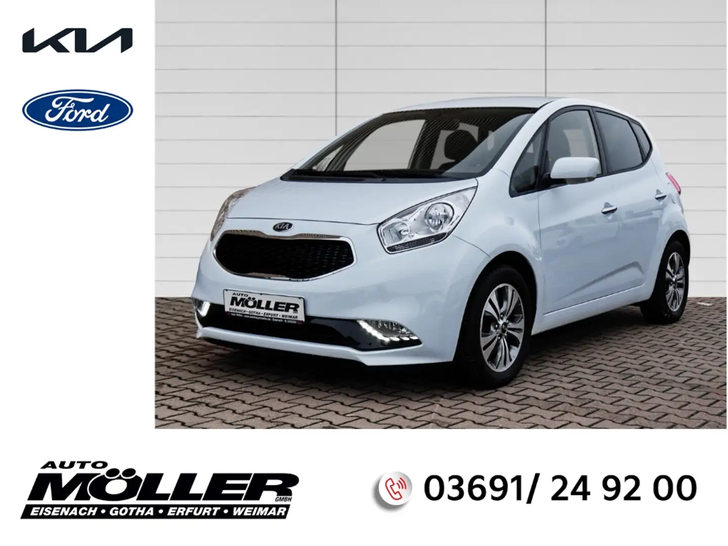 Kia Venga 1.6 Dream Team Navi Rückfahrkam. Klimaautom SHZ Pr Weiß - 1