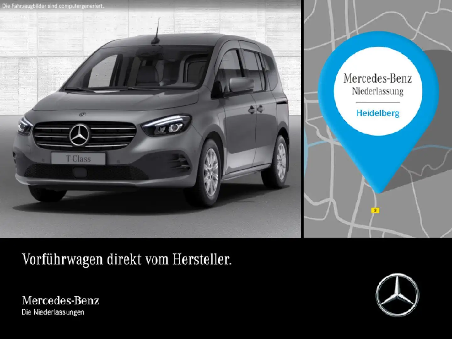 Mercedes-Benz T-Class T 180 d EDITION+PROGRESSIVE+Klimaautom+AHK+Navi Gris - 1