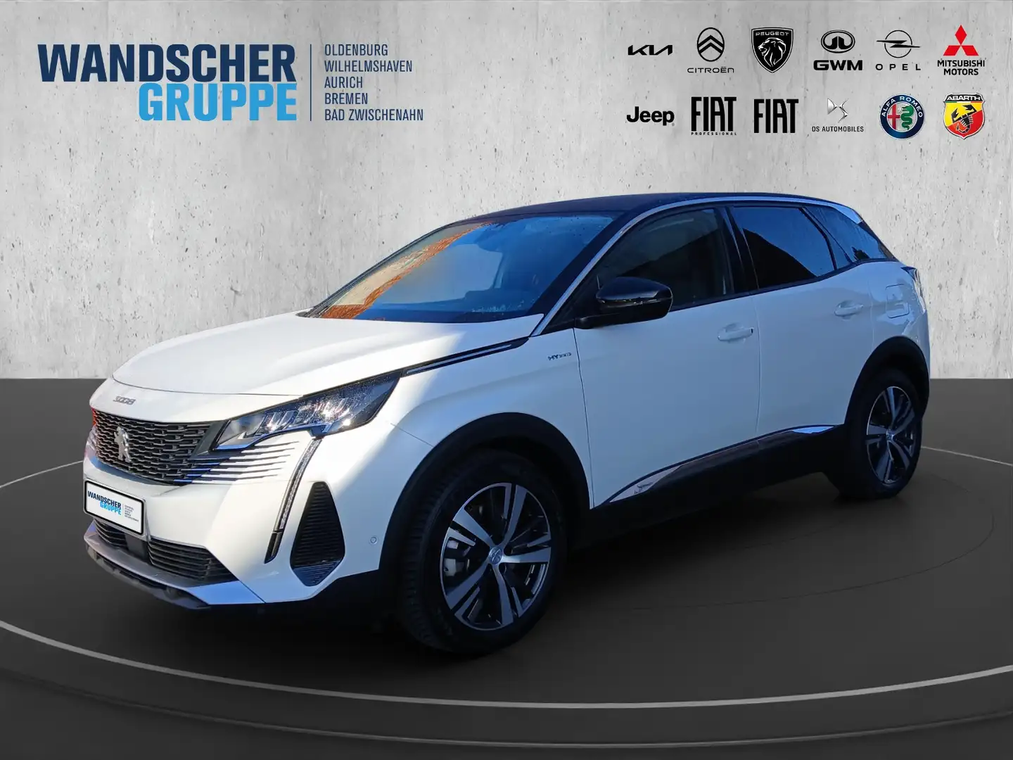 Peugeot 3008 Allure Pack 1.6 225 +AHK+Navi+Kam.+SHZ Blanc - 1