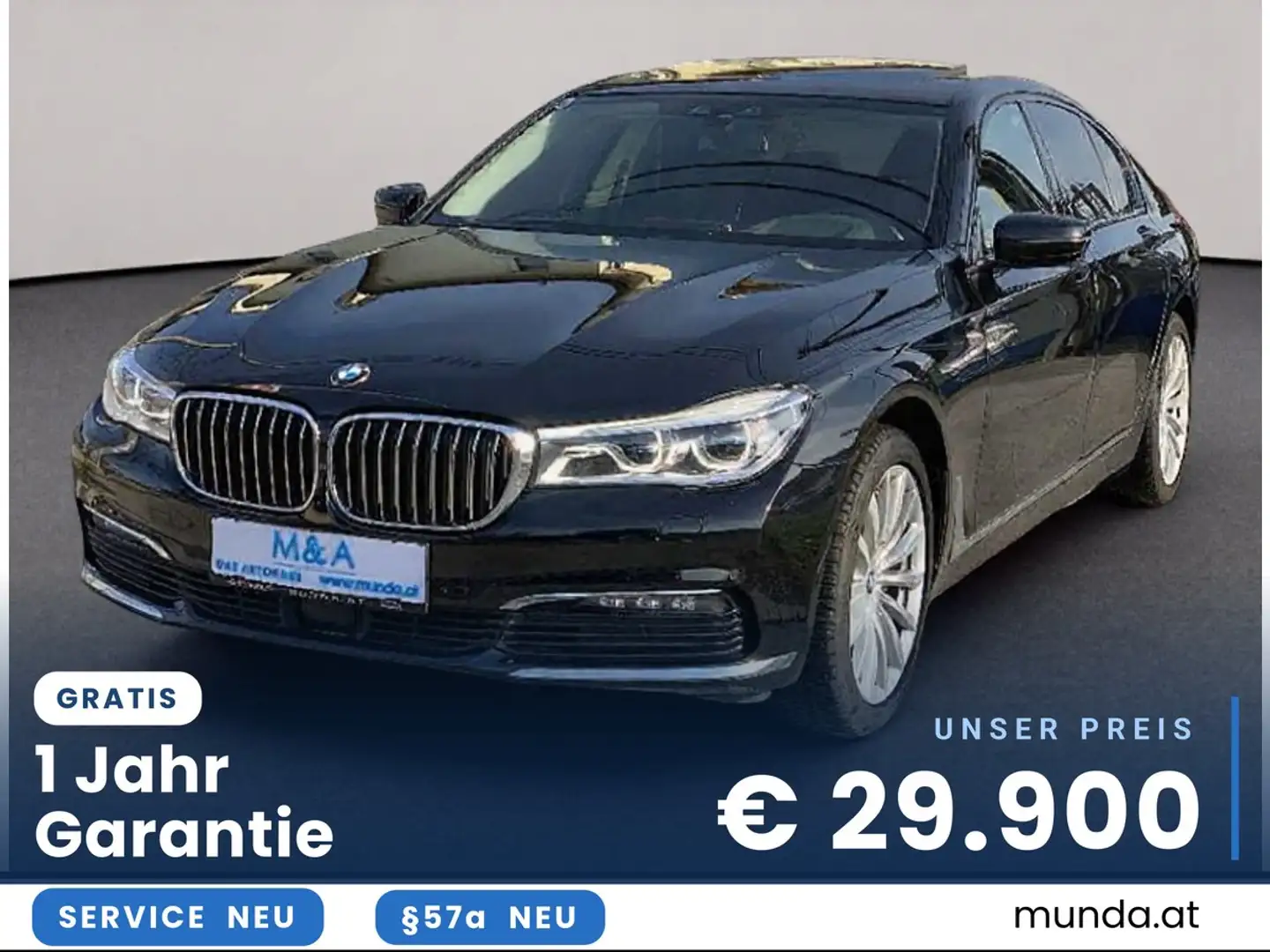 BMW 740 7er 740d xDrive/TOP/Garantie Schwarz - 1