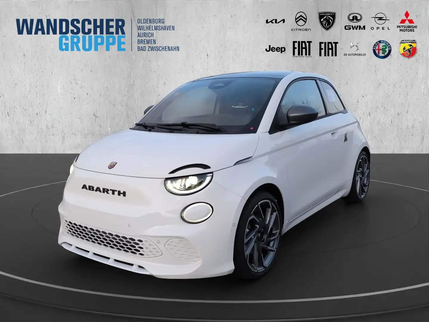 Abarth 500 Turismo 42kWh e PDC TOTWINKEL GLASDACH LED Blanc - 1