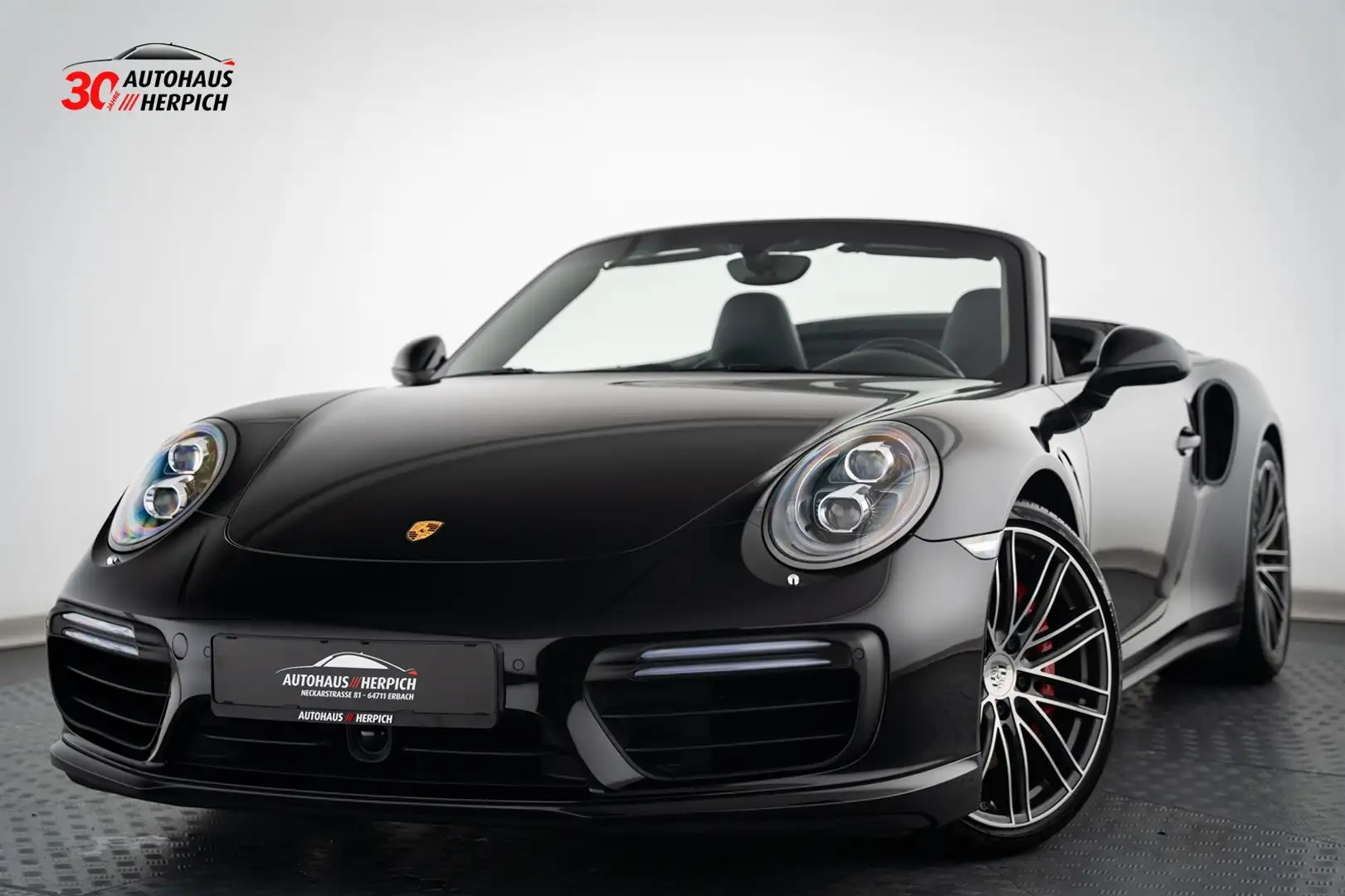 Porsche 991 .2 Turbo Cabrio LED Chrono ACC BOSE Approved Noir - 1