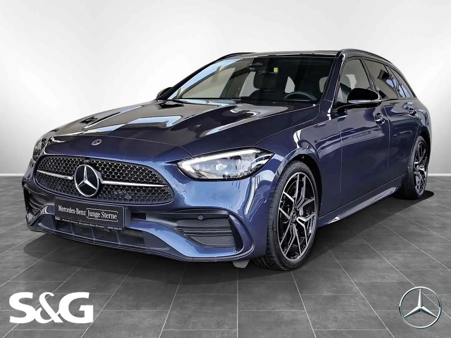 Mercedes-Benz C 180 T AMG PANO+TOTWINKEL+DISTR+MEMORY+360°+19" Blau - 1