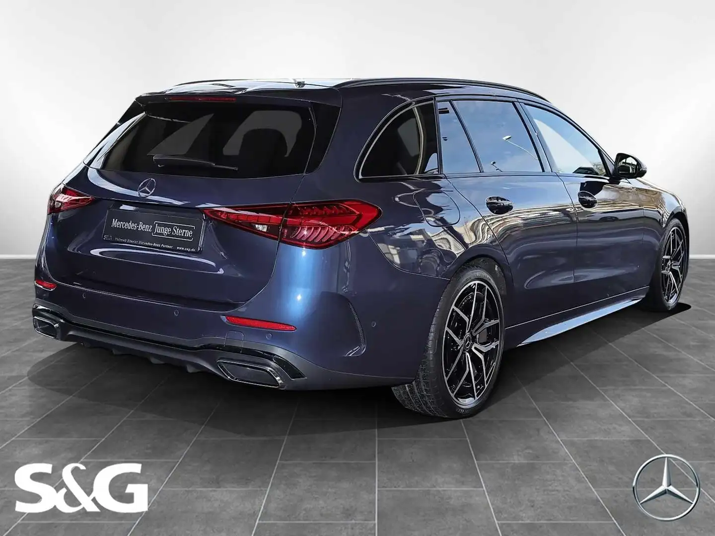 Mercedes-Benz C 180 T AMG PANO+TOTWINKEL+DISTR+MEMORY+360°+19" Blau - 2