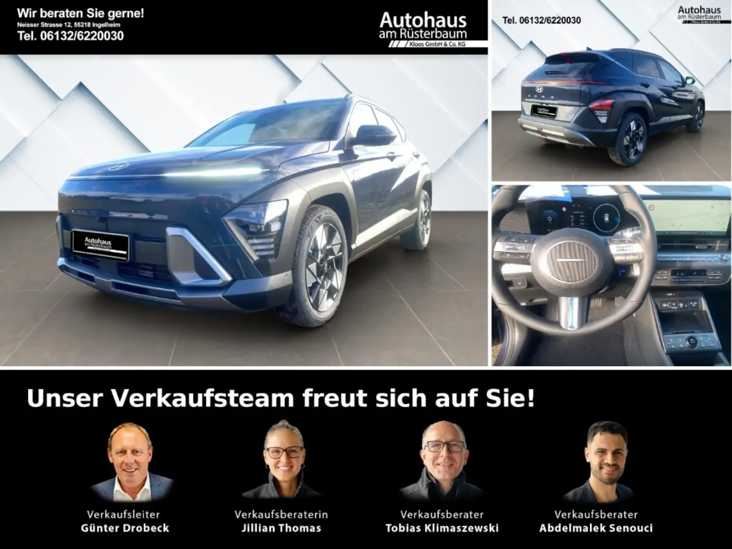 Hyundai KONA Prime SX2 (MY25) 2WD 1.6 Automatik, Glasschiebedac Blauw - 1