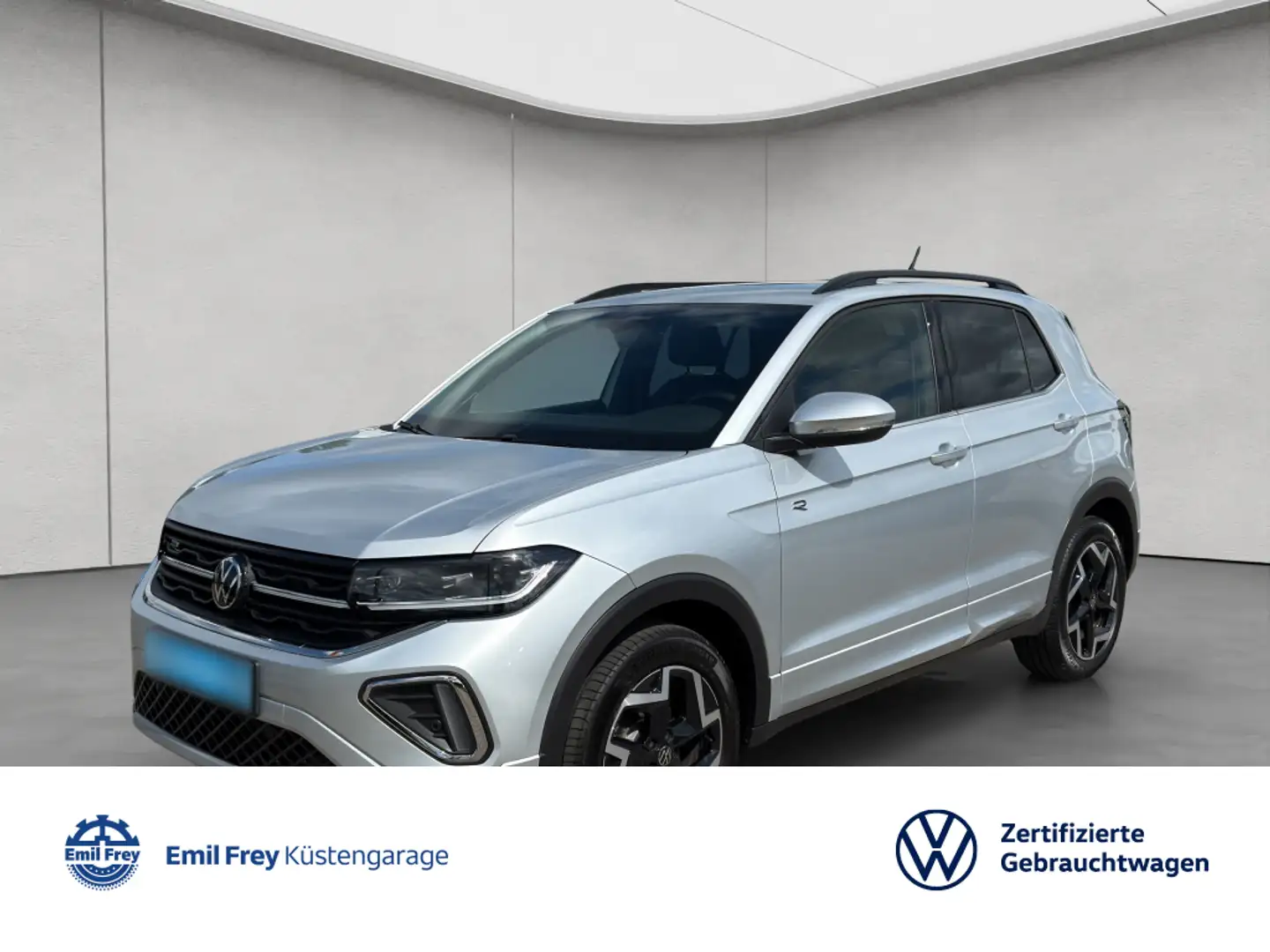 Volkswagen T-Cross R-Line 1.0l TSI DSG RFK KLIMA ACC SHZ IQ Silber - 1