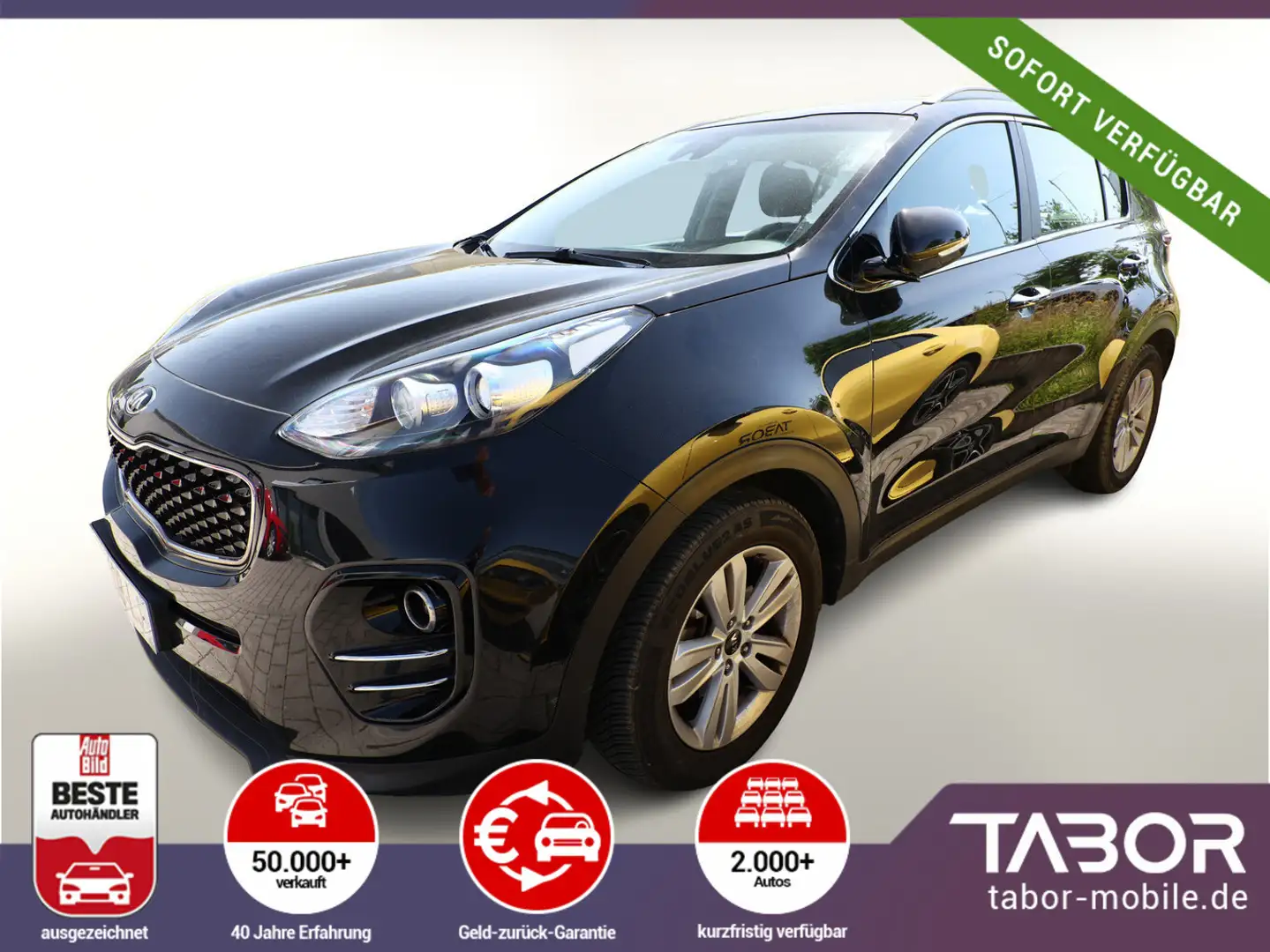 Kia Sportage 1.7 CRDi 116 Active AHK Nav PDC Temp Schwarz - 1
