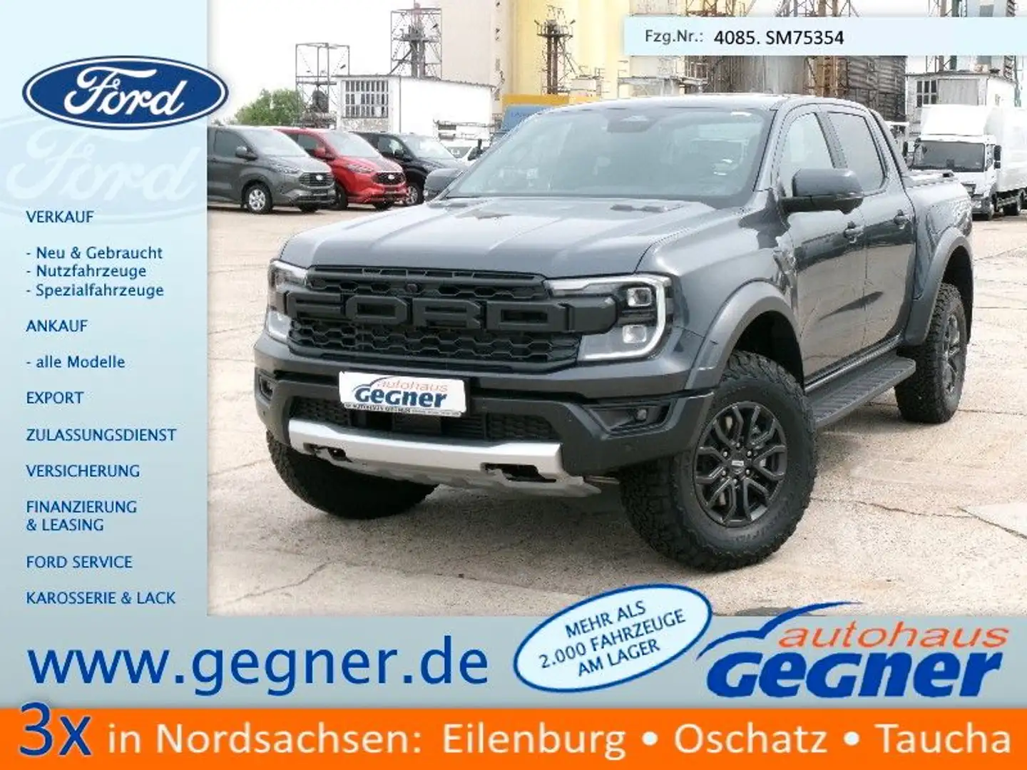 Ford Ranger Raptor 2.0L EcoBlue DoKa AT Stndhz 360Kam Grau - 1