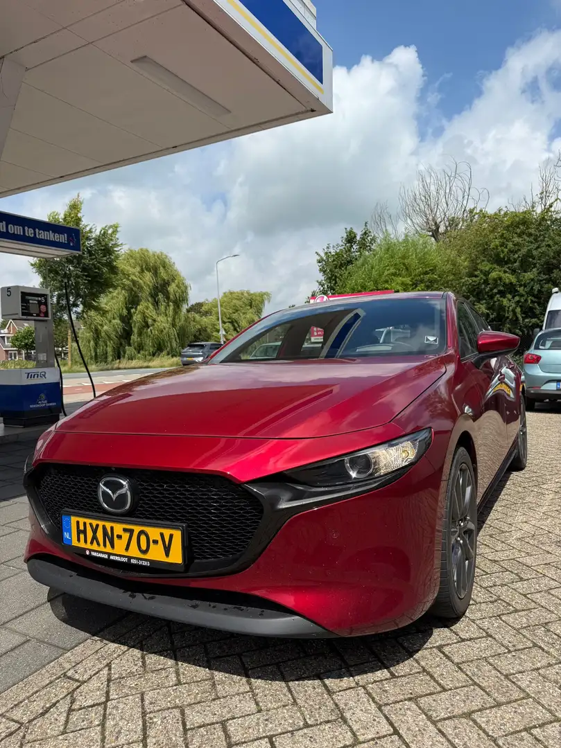 Mazda 3 2.0 e-SkyActiv-G M Hybrid 122 Luxury / Navi / leer Rood - 1