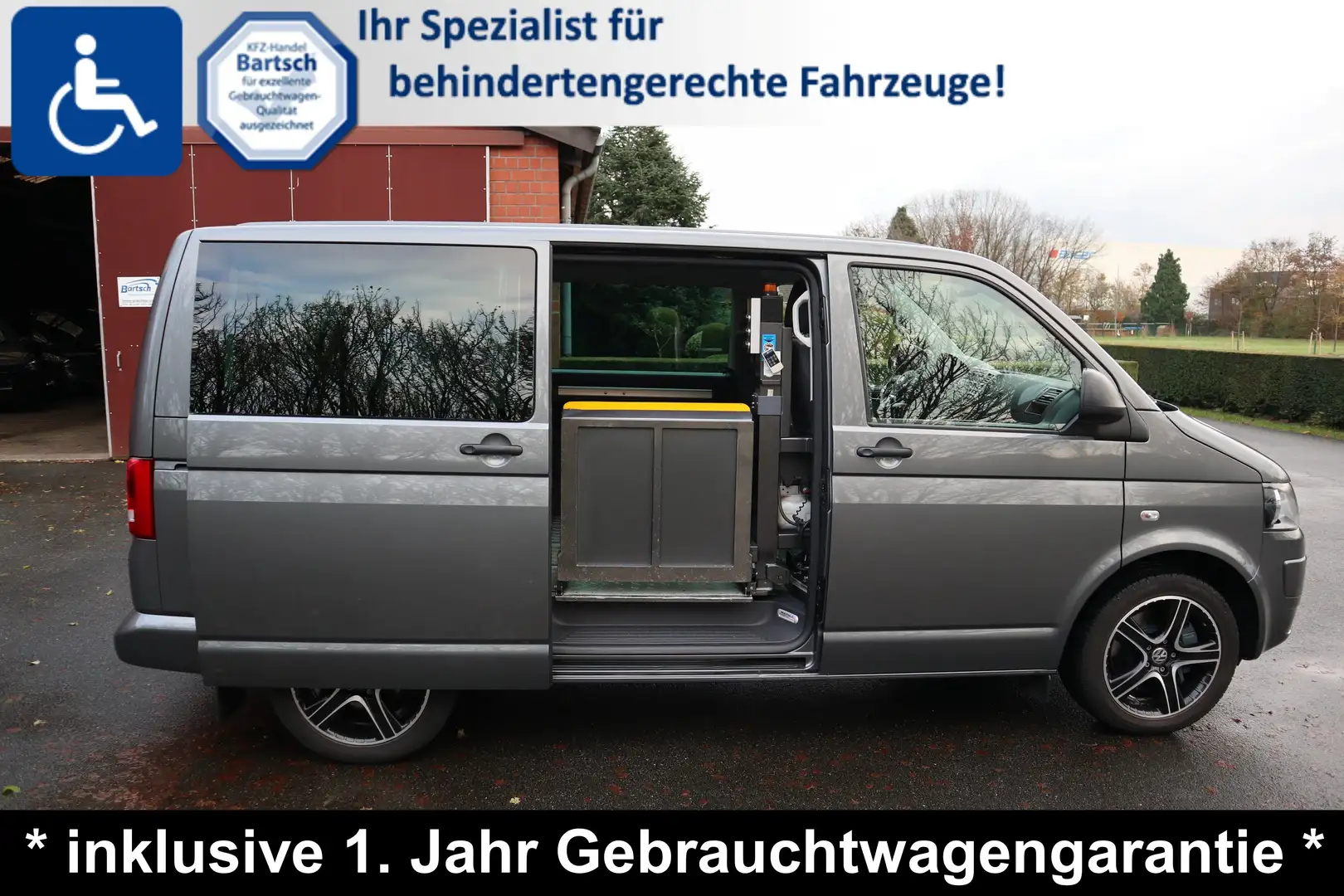 Volkswagen T5 Multivan 2,0 TDI DSG Aktivfahrer*Rollstuhllift*Garantie* Grau - 2